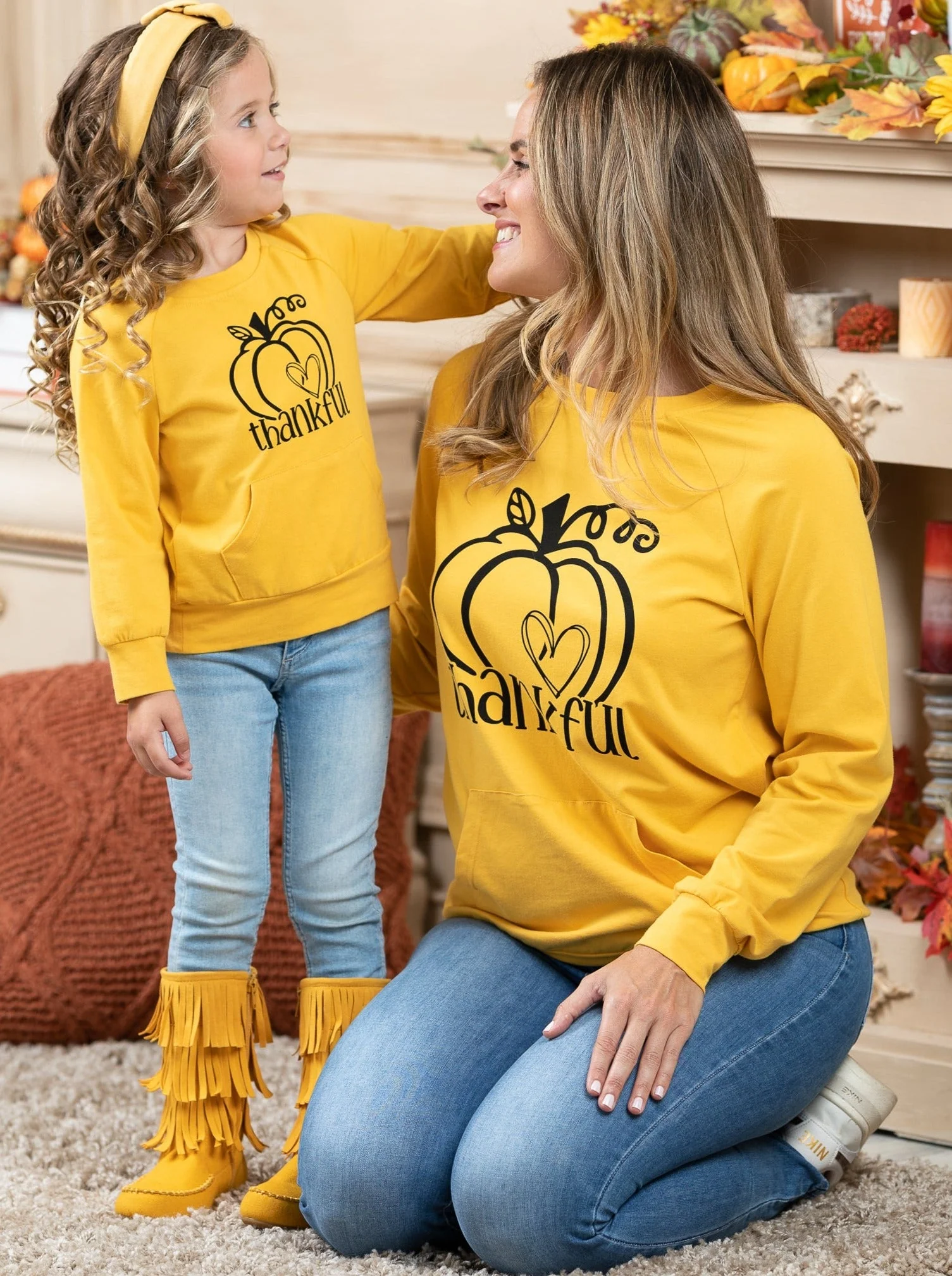 Mommy and Me Thankful Pouch Top - Image 2