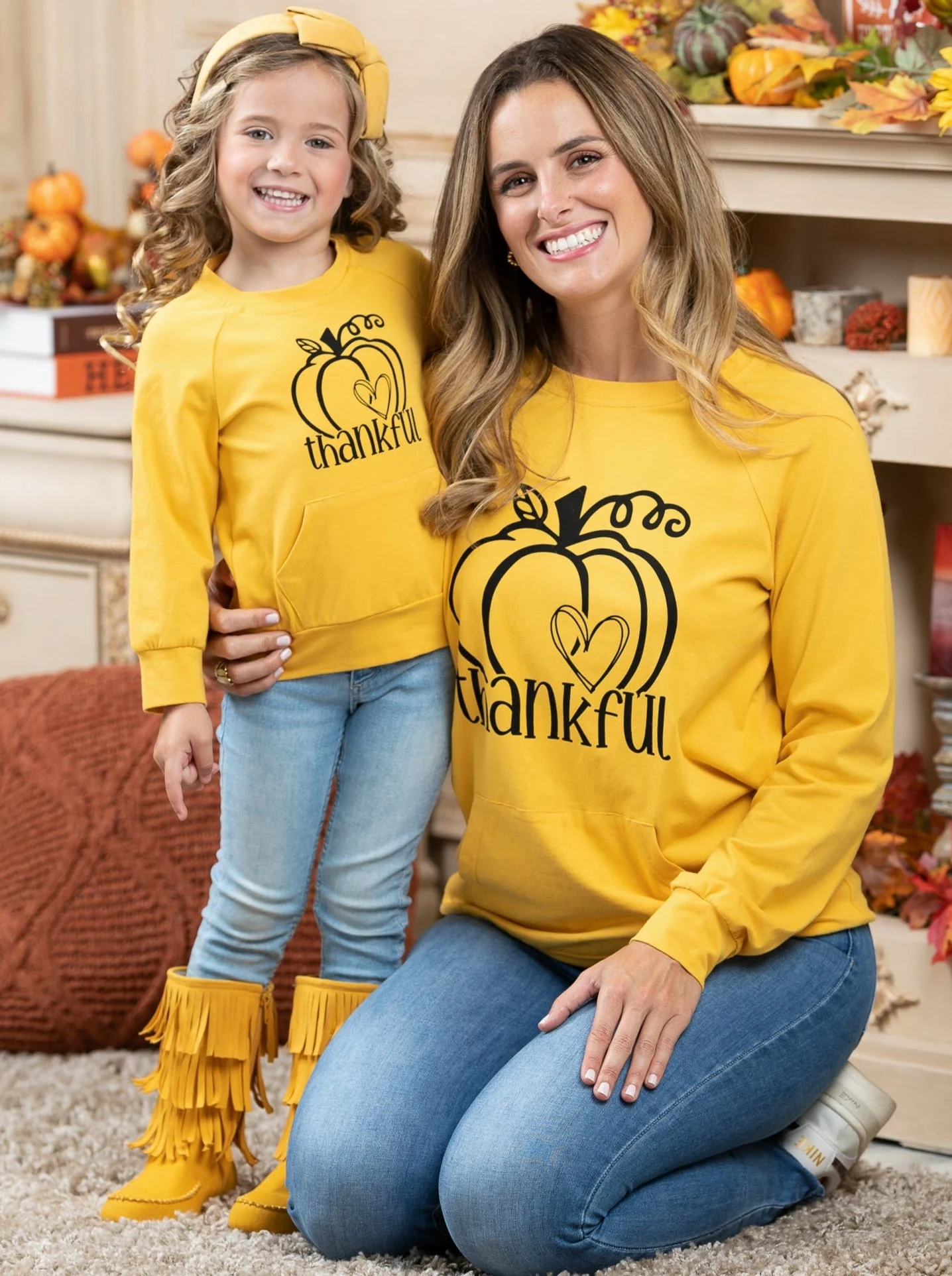 Mommy and Me Thankful Pouch Top - Image 3