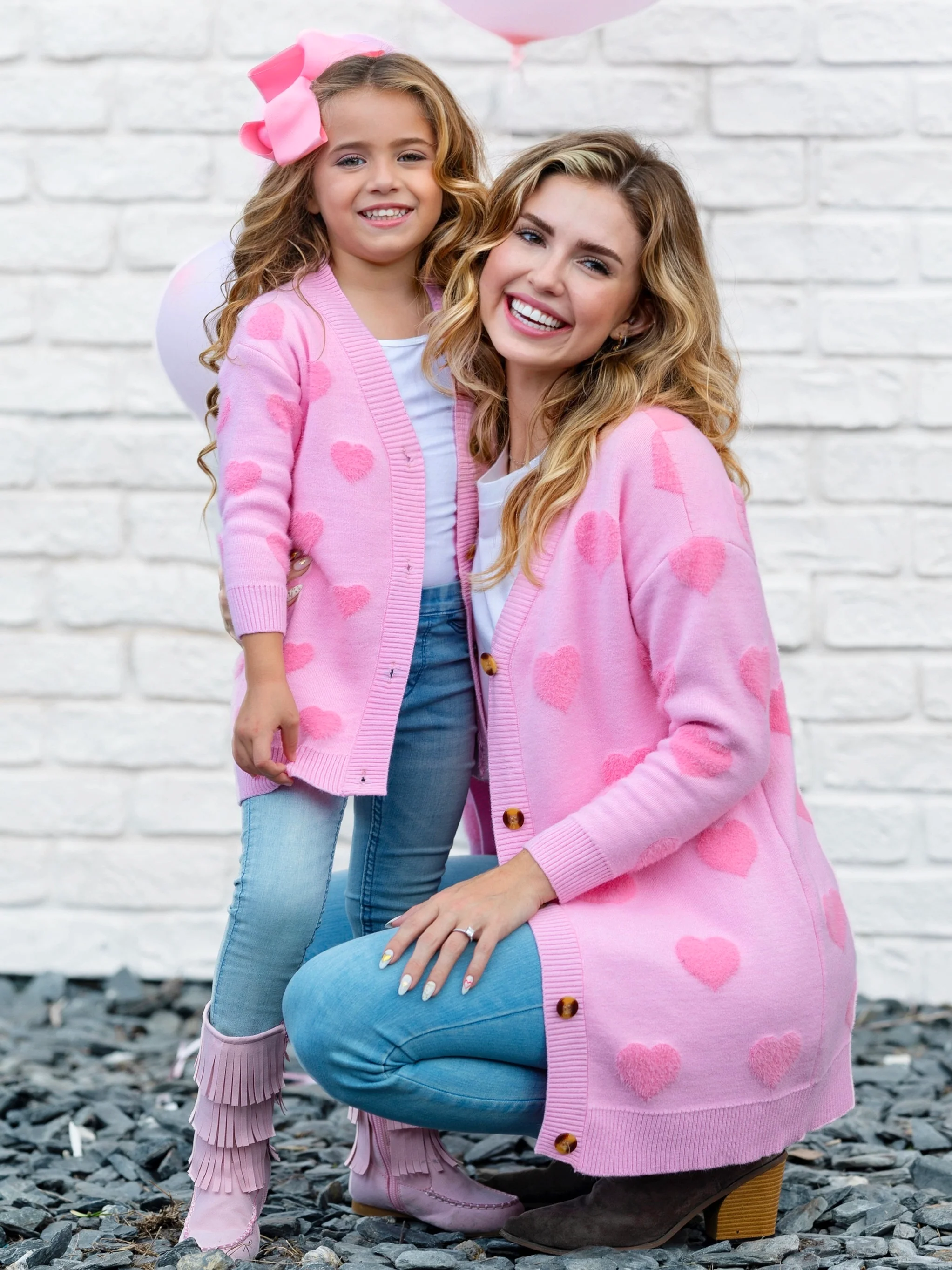 Mommy and Me You Make My Heart Fuzzy Cardigan - Image 7