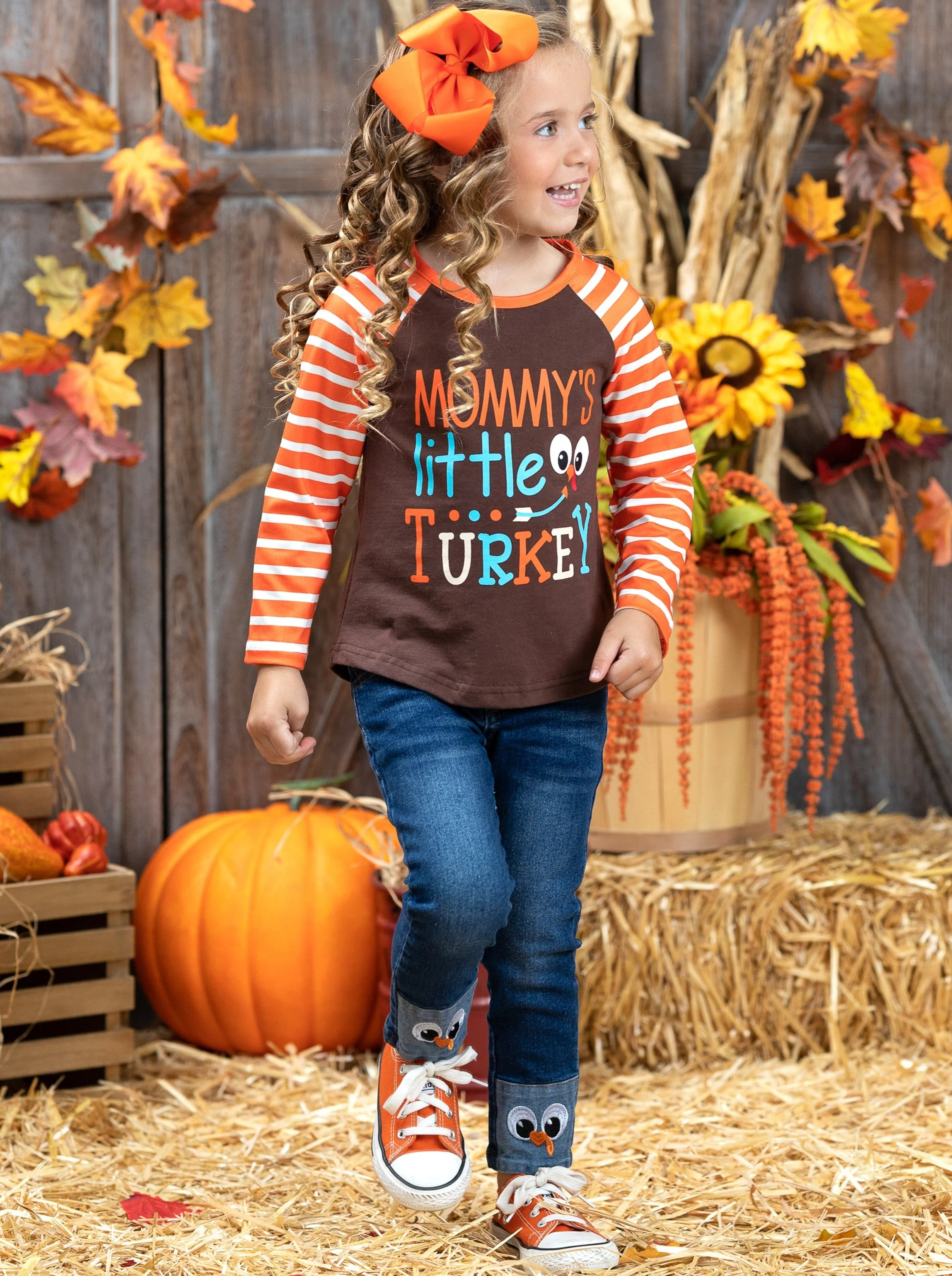 Mommy's Little Turkey Cuffed Jeans Set - Image 2