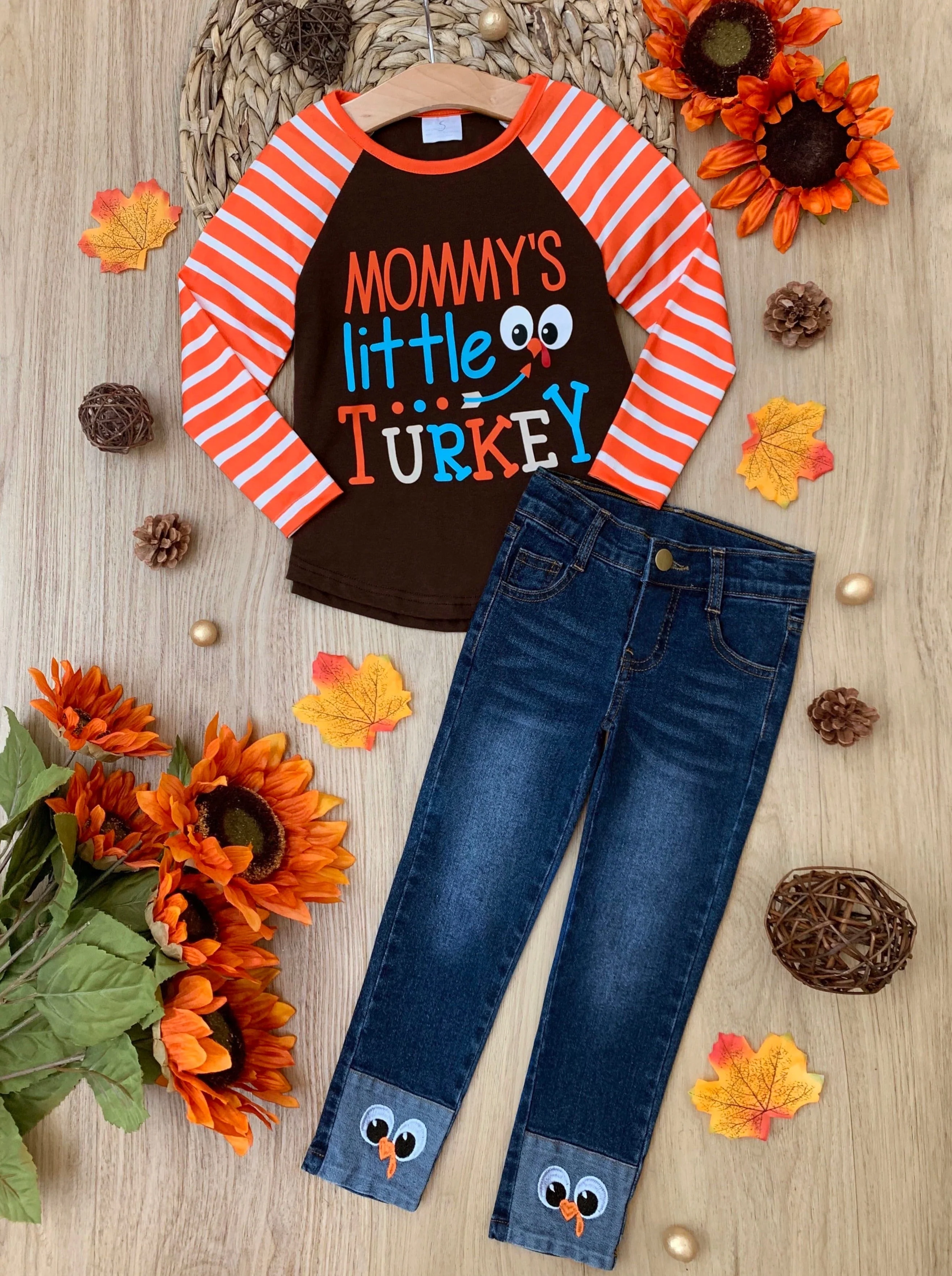 Mommy's Little Turkey Cuffed Jeans Set - Image 3