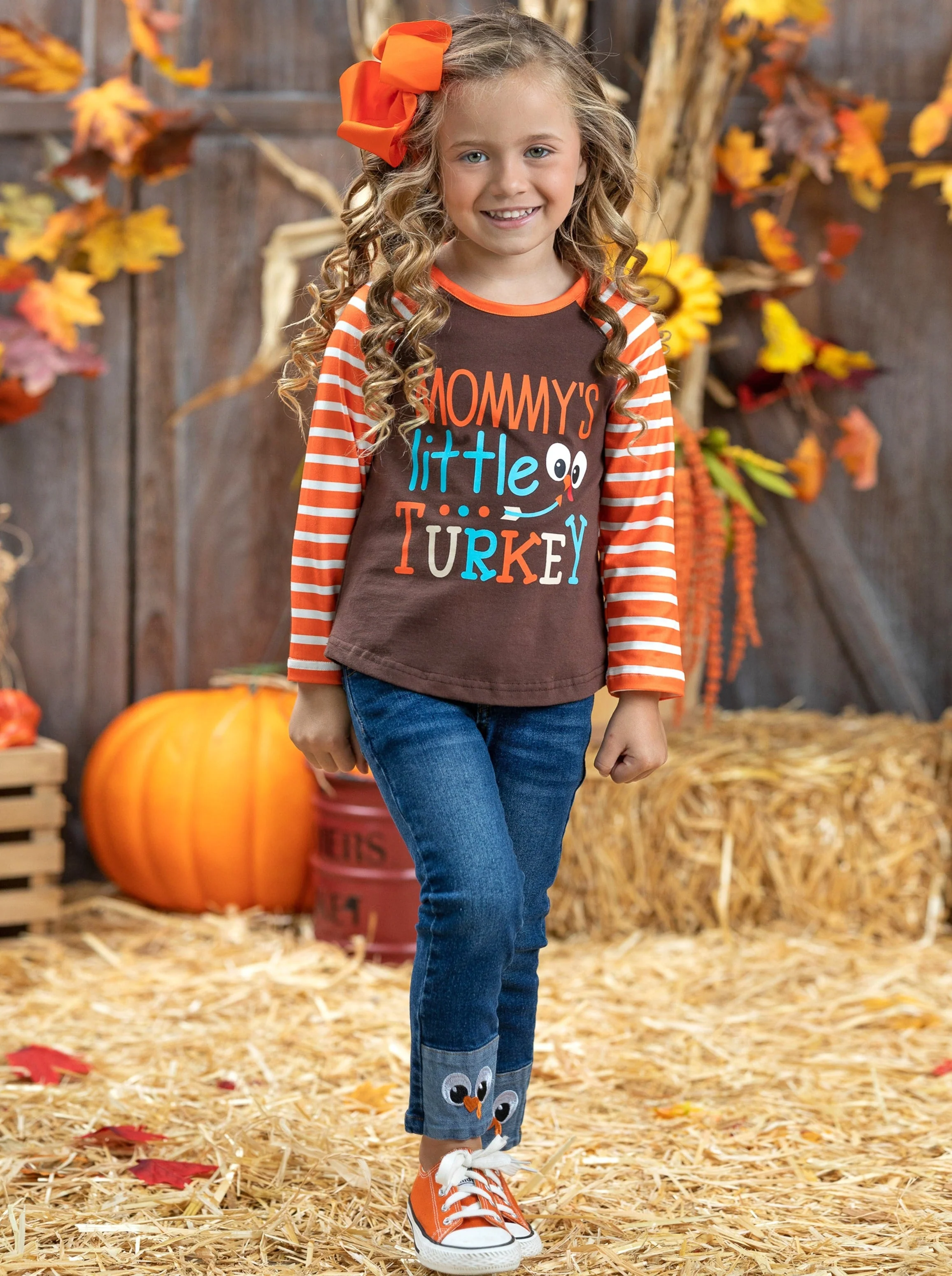 Mommy's Little Turkey Cuffed Jeans Set - Image 4