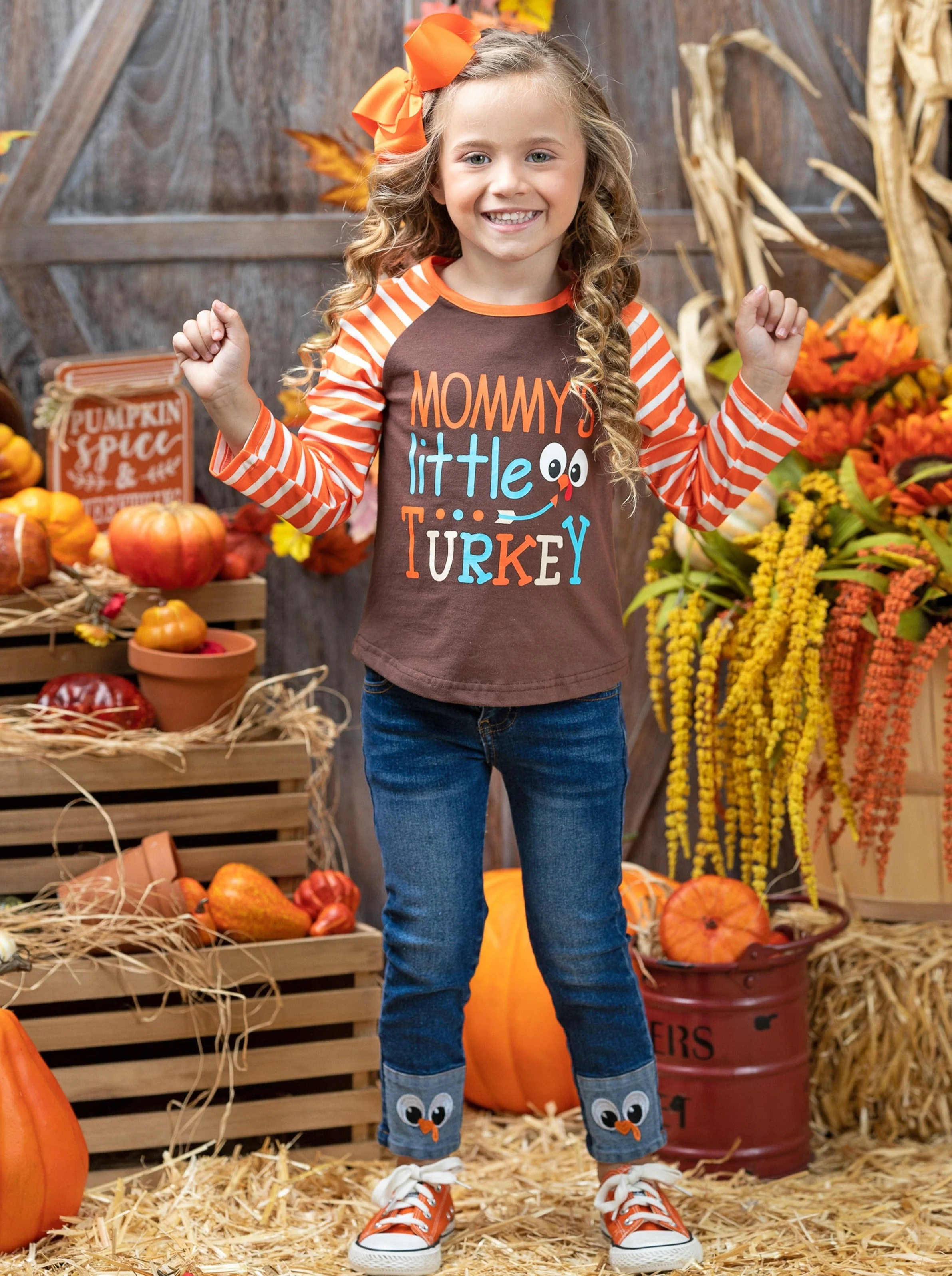 Mommy's Little Turkey Cuffed Jeans Set - Image 5