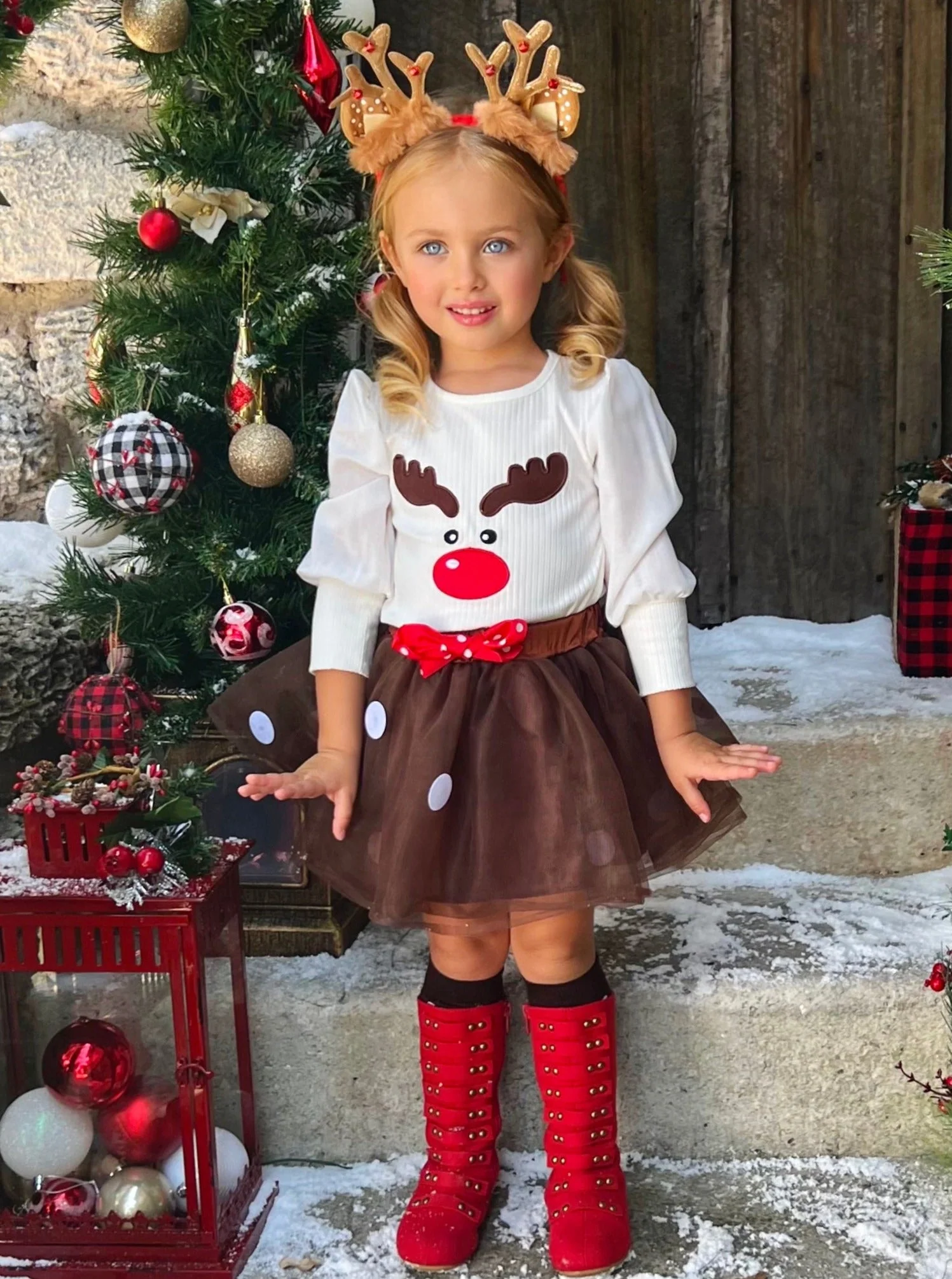 My Favorite Reindeer Tutu Skirt Set - Image 3
