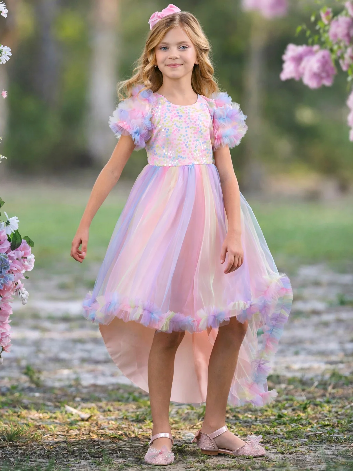 My Pastel Party Rainbow Dressy Dress - Image 6