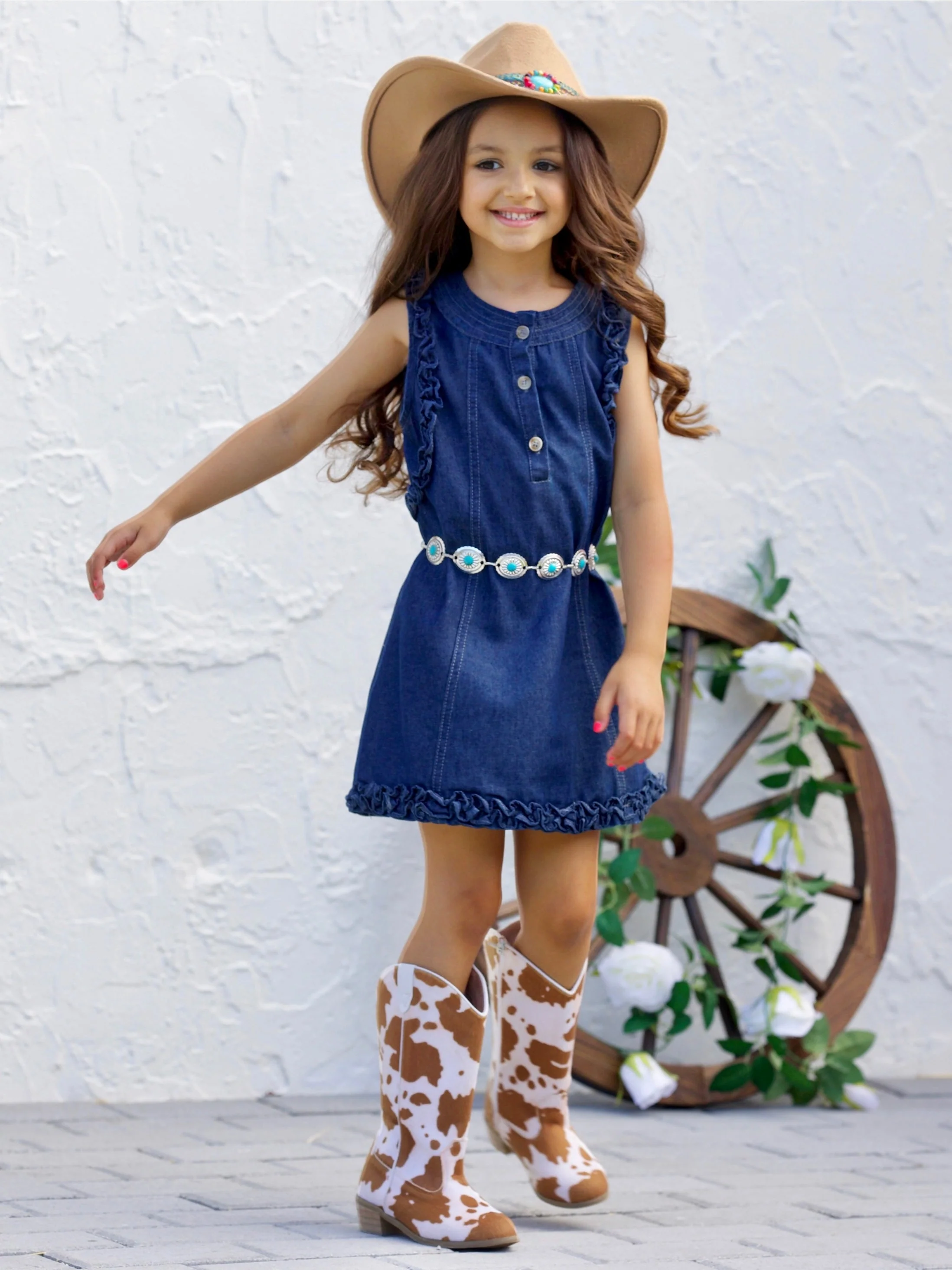 My Perfect Western Sleeveless Denim Dress - Image 5