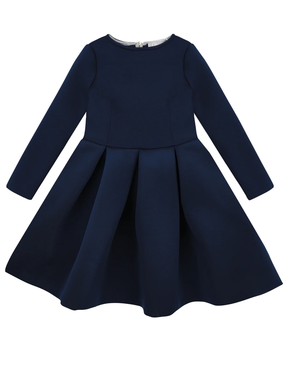 Navy Pleated Midi Dress by Kids Couture - Image 4