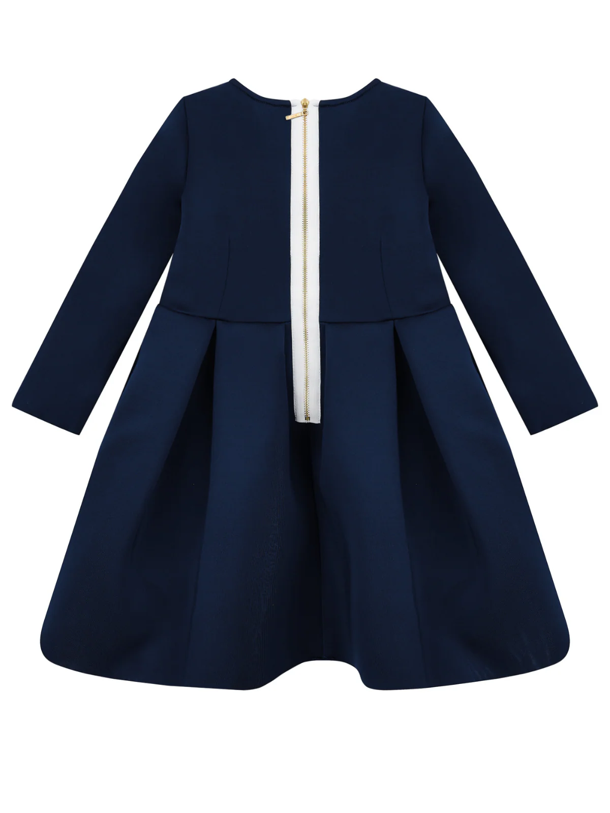 Navy Pleated Midi Dress by Kids Couture - Image 7