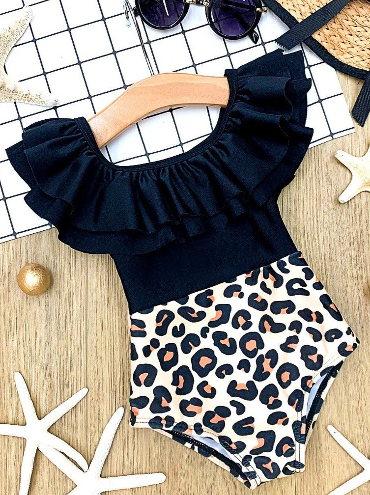 Stay Spotted Ruffle One Piece Swimsuit - Image 3