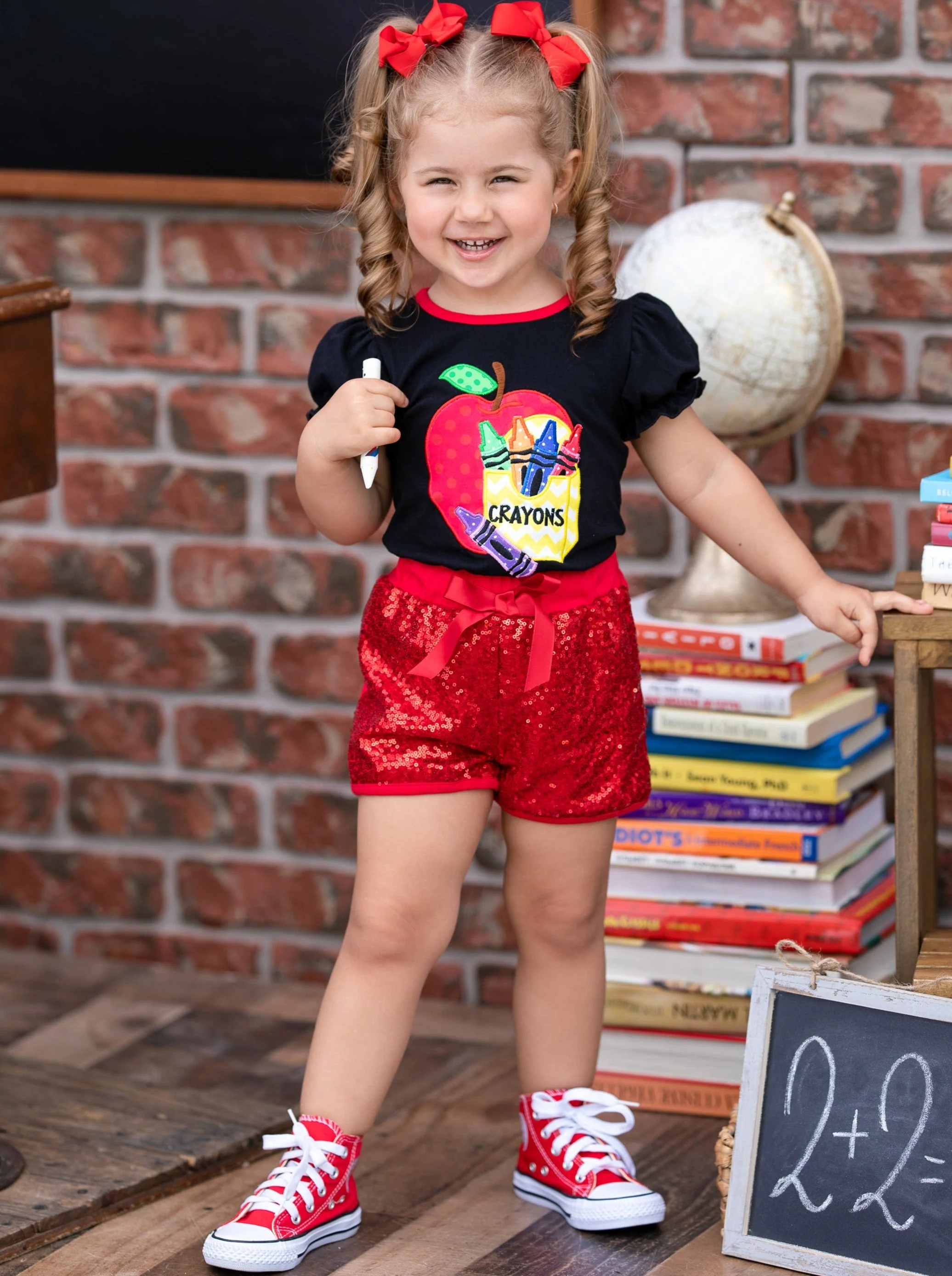 New School Dazzle Sequin Short Set - Image 2