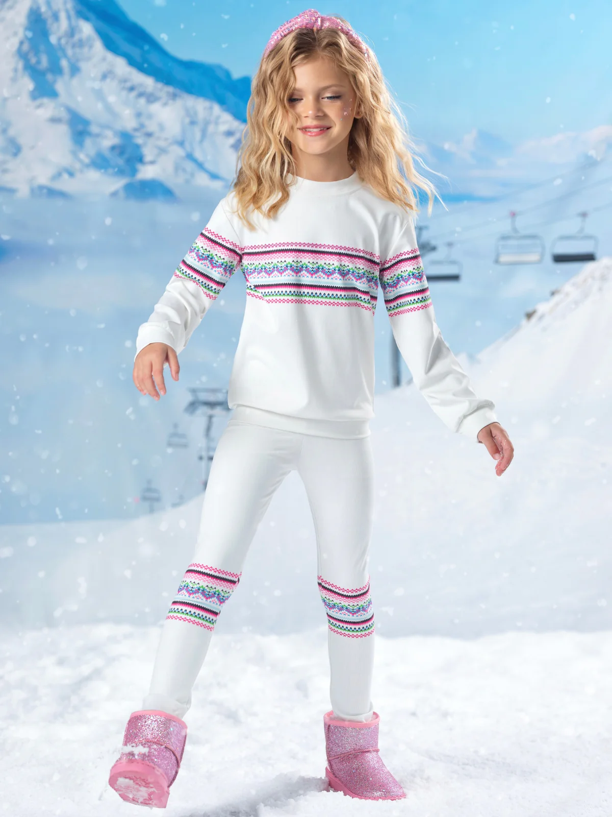 Nordic Nights Fair Isle Top and Legging Set - Image 6