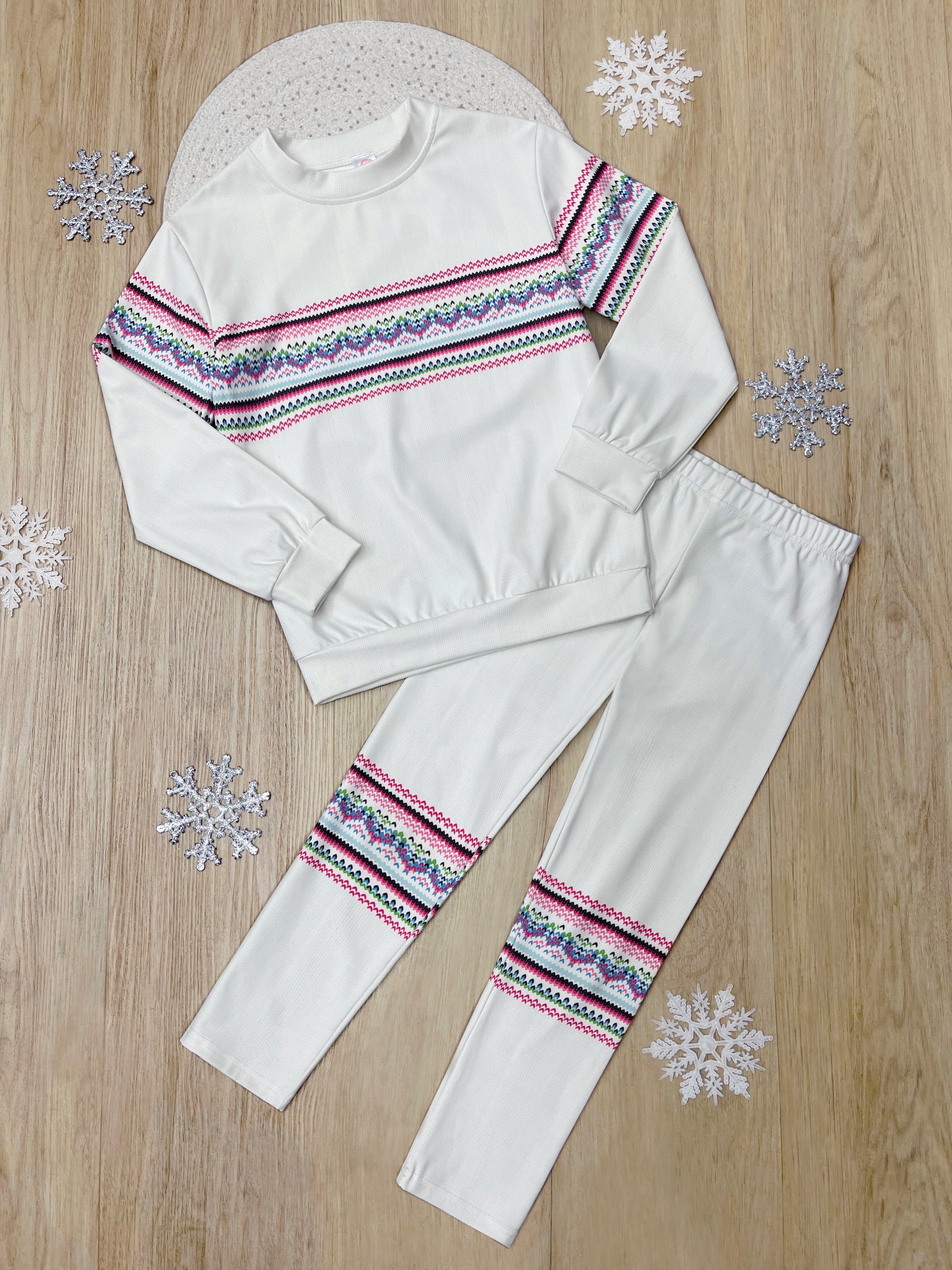 Nordic Nights Fair Isle Top and Legging Set - Image 7