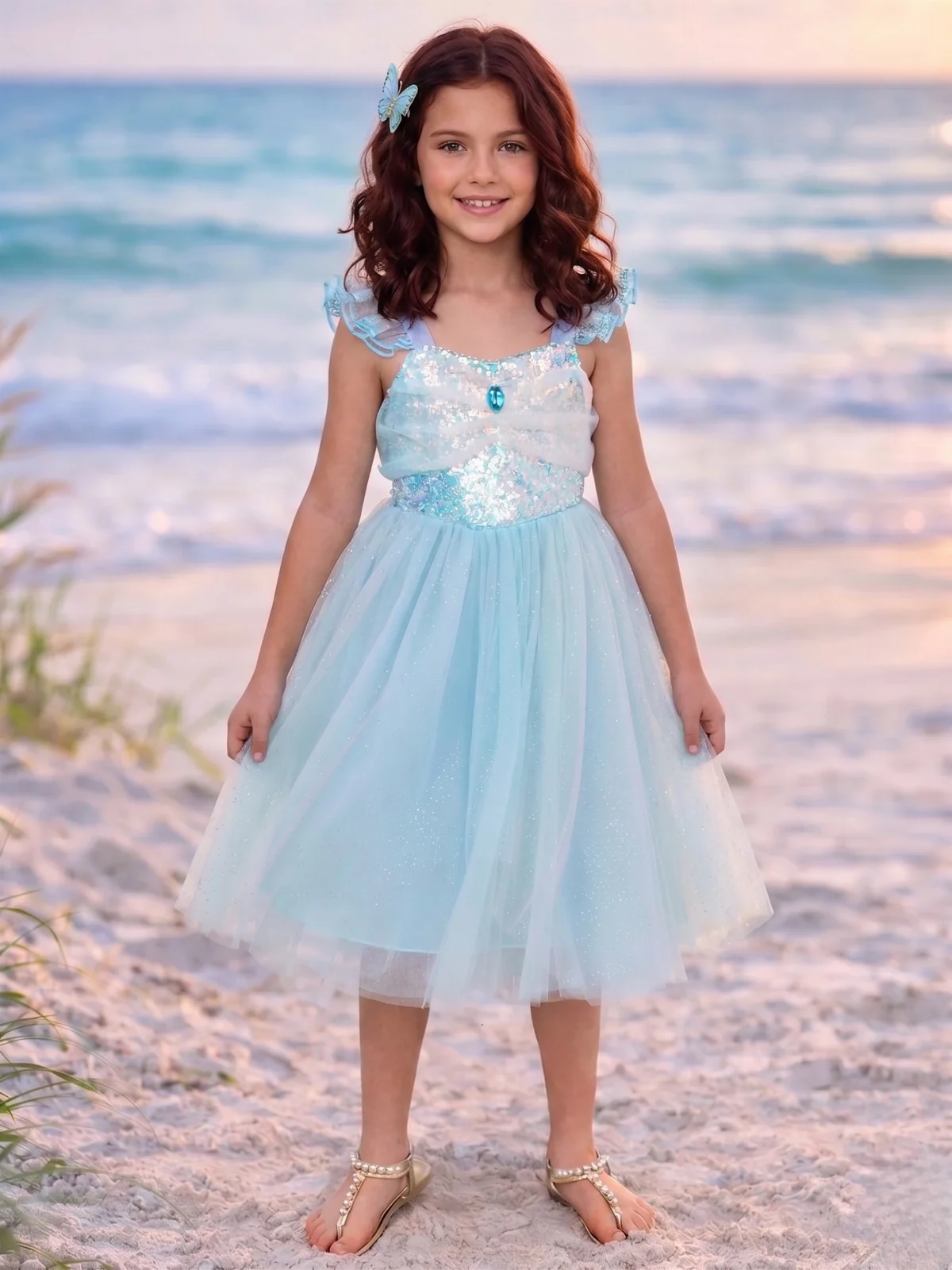 Ocean Princess Sequin Tulle Dress - Image 2