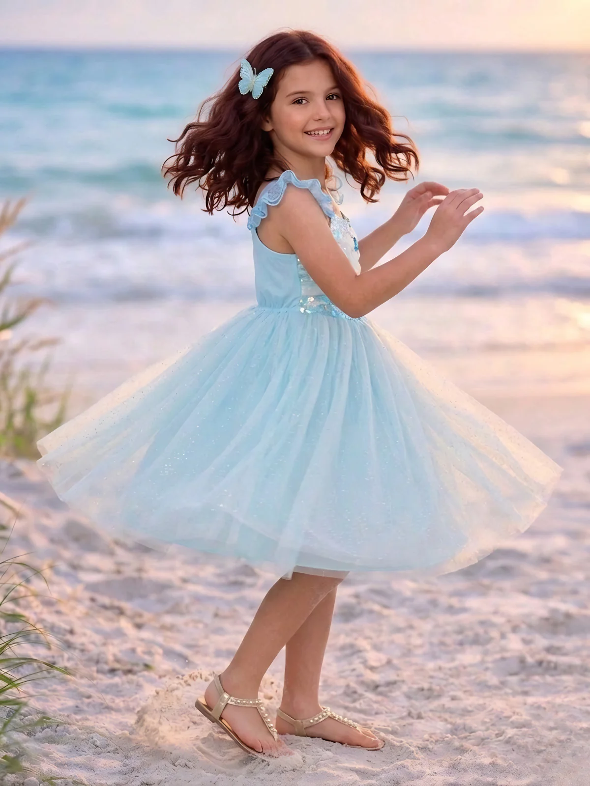 Ocean Princess Sequin Tulle Dress - Image 3