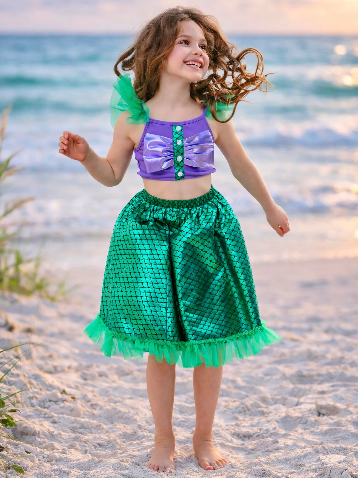 Ocean Shimmer Top and Tulle Skirt Set - Image 4