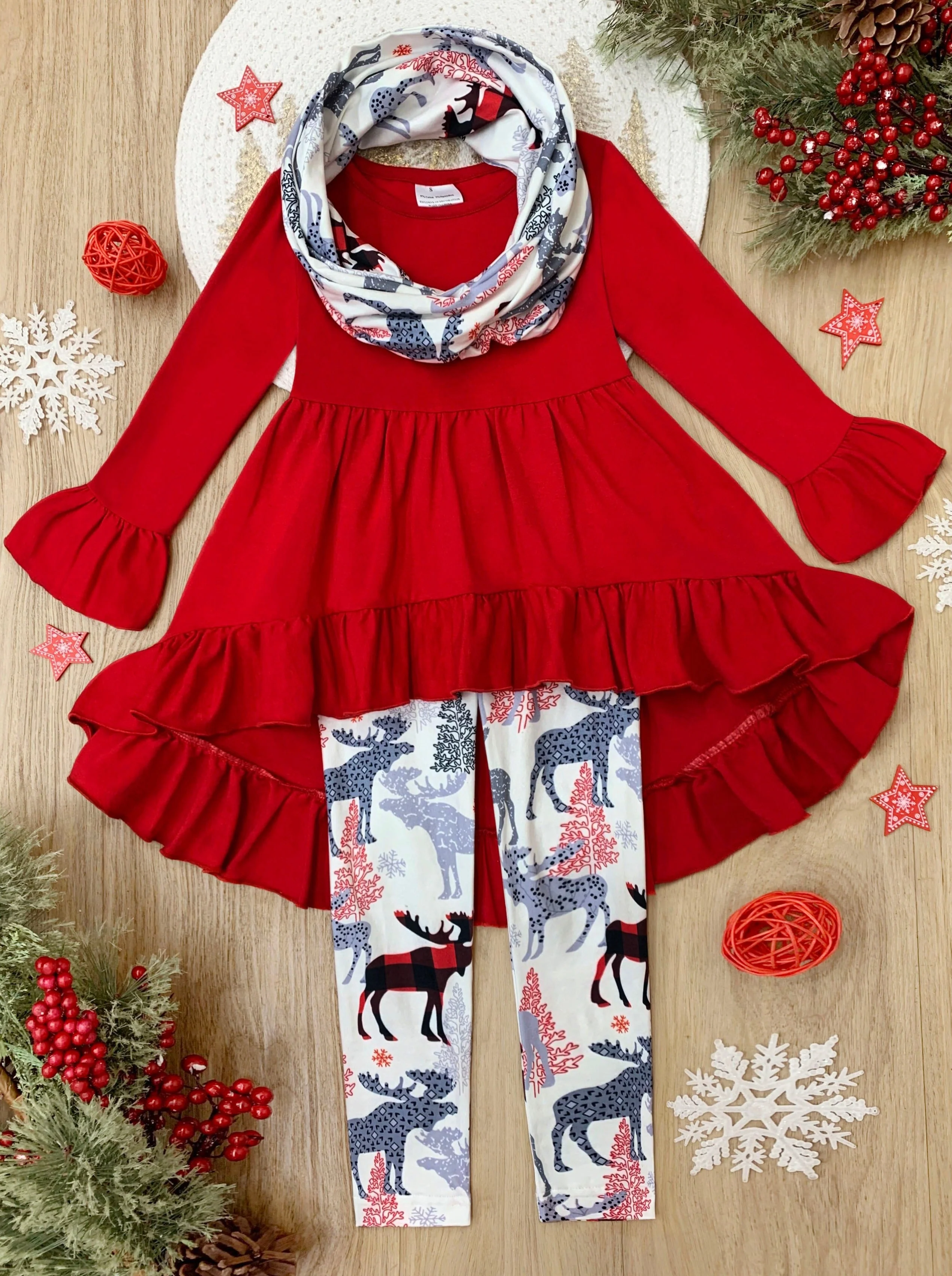 Oh My Deer! Tunic, Scarf, and Legging Set - Image 3