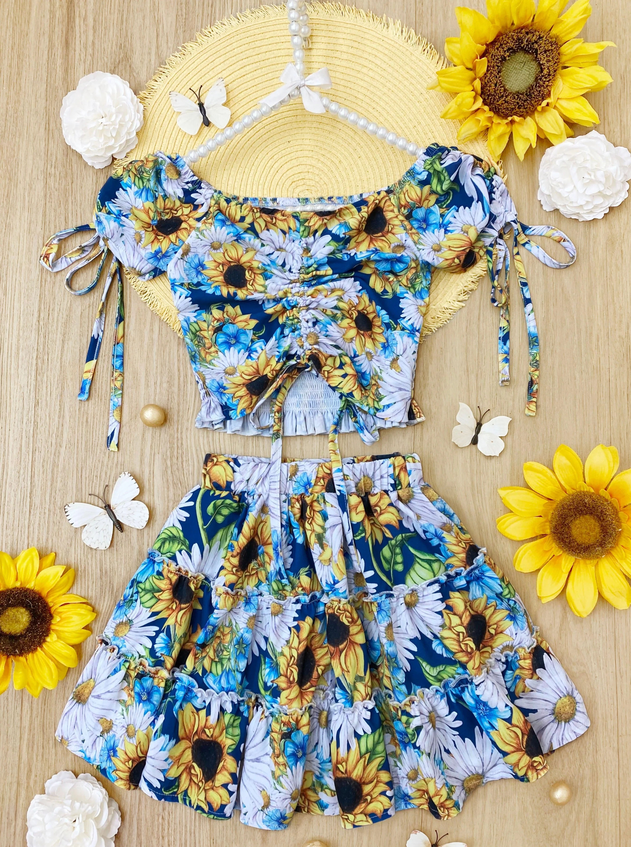 Oh Sweet Spring Sunflower Skirt Set - Image 5