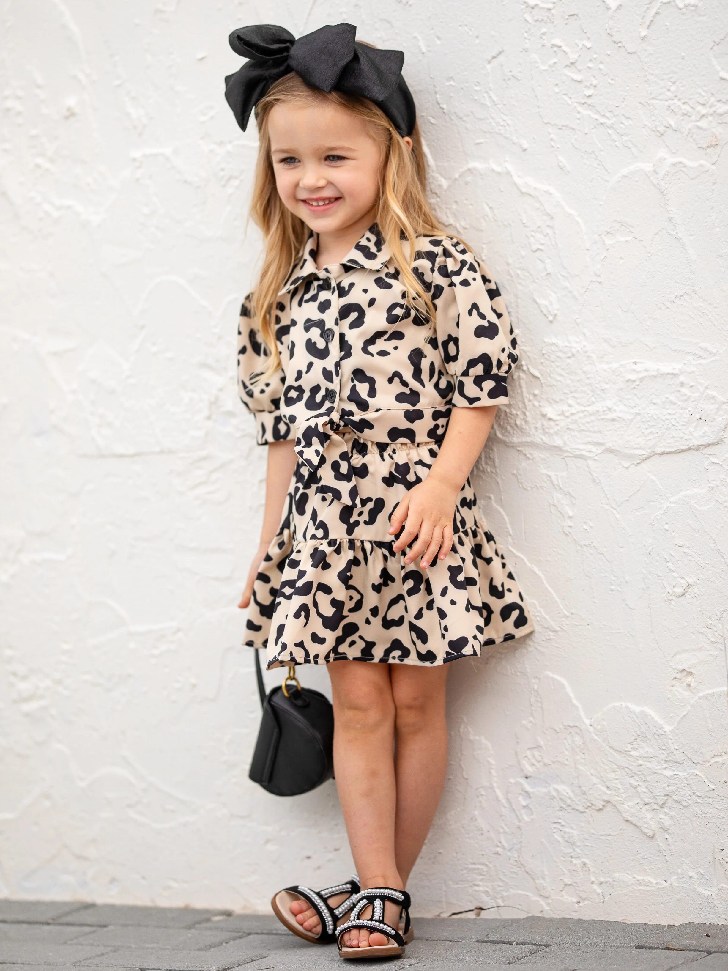 Oh What Fun Leopard Ruffle Skirt Set - Image 5