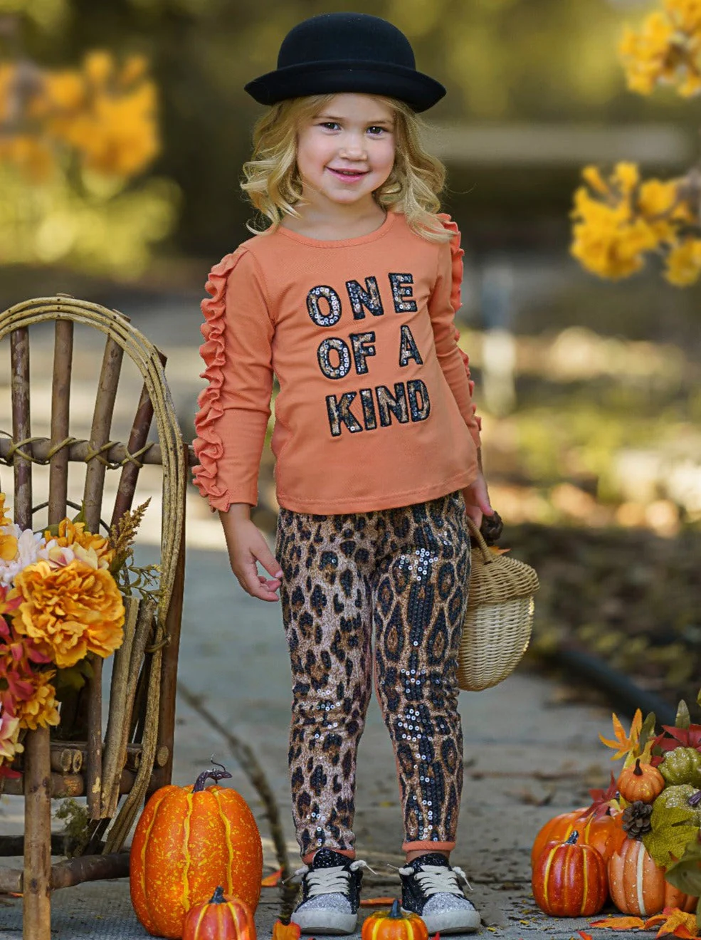 One Of A Kind Sequin Leopard Legging Set - Image 2