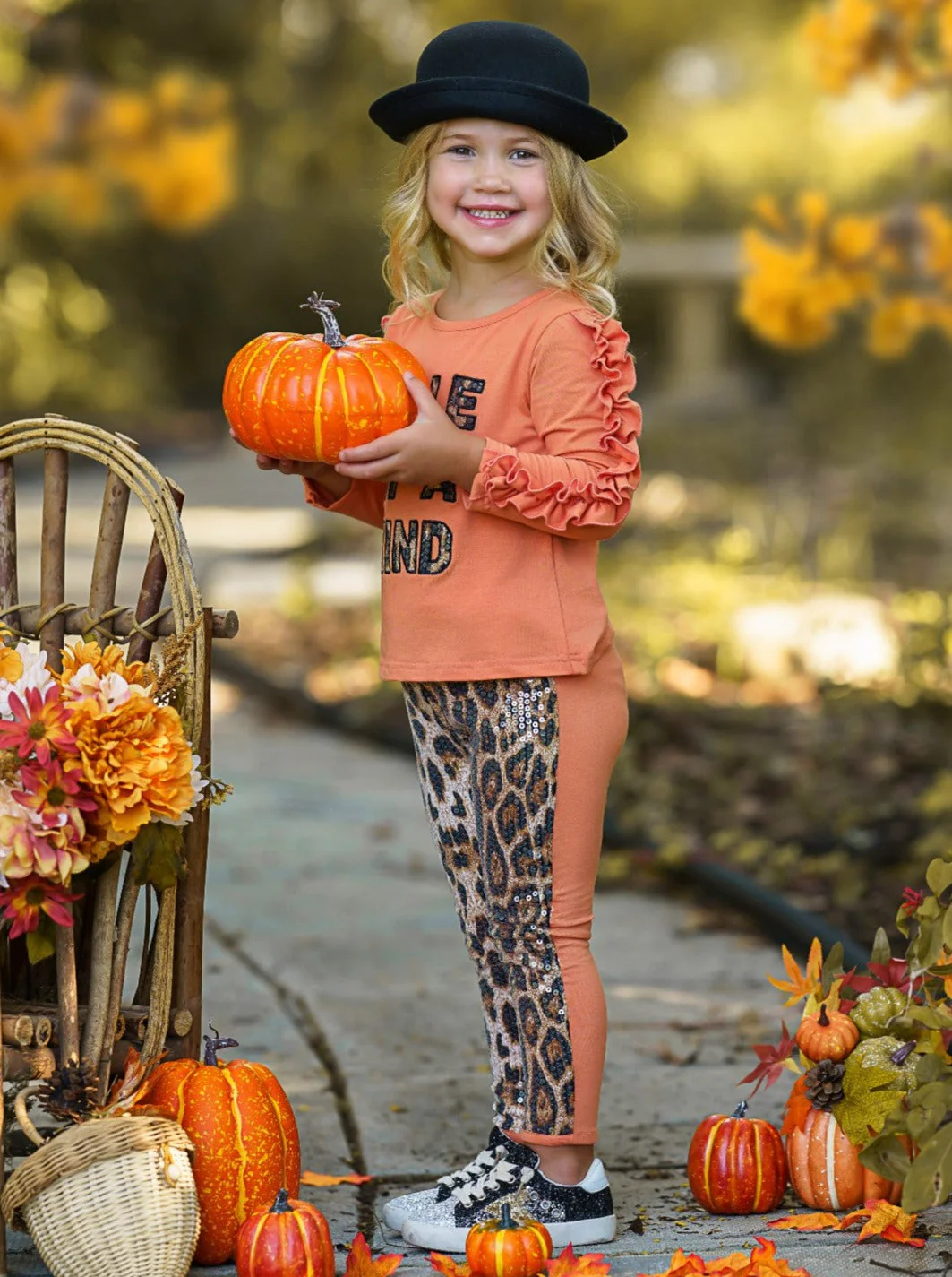 One Of A Kind Sequin Leopard Legging Set - Image 3