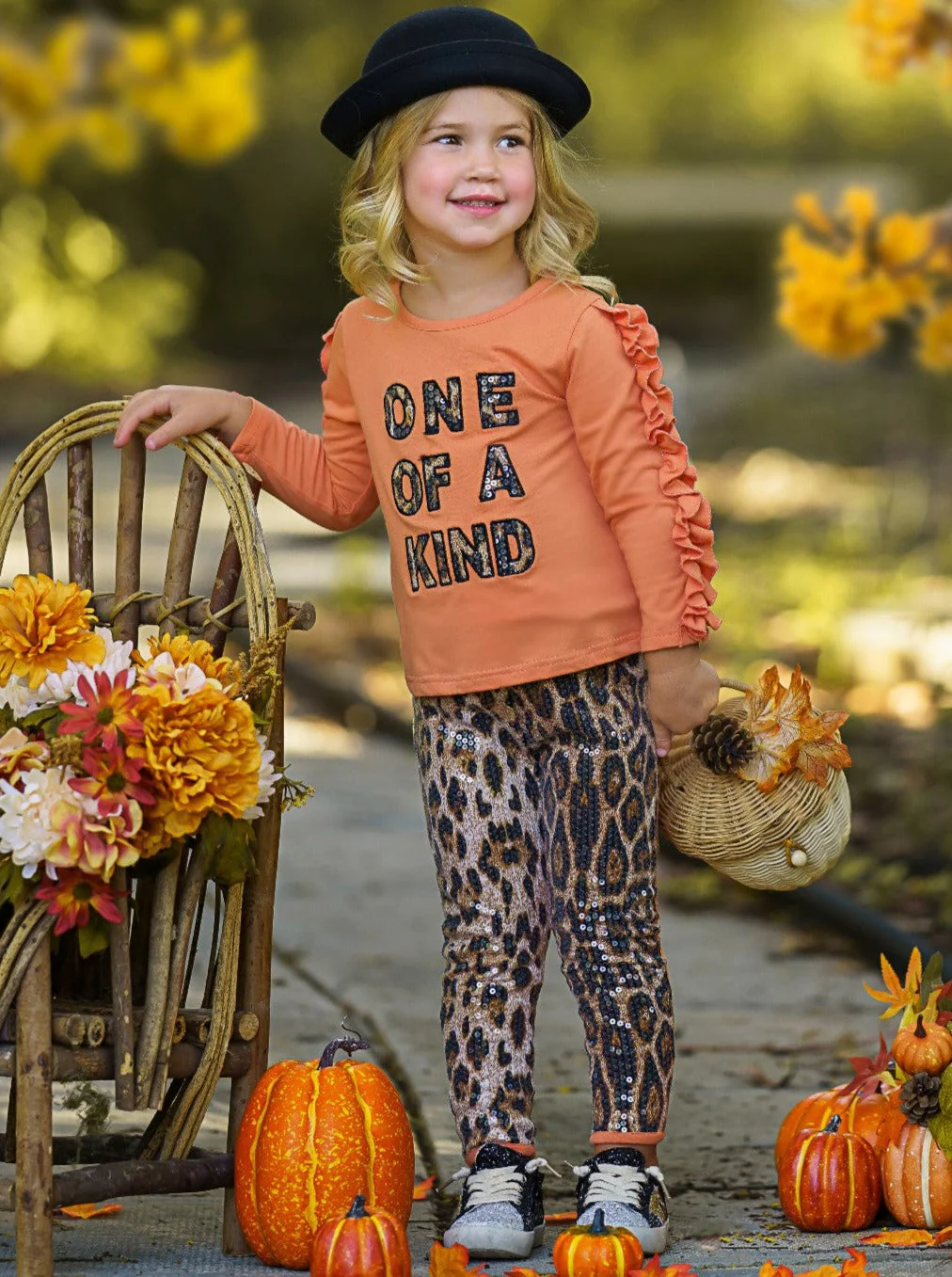 One Of A Kind Sequin Leopard Legging Set - Image 5