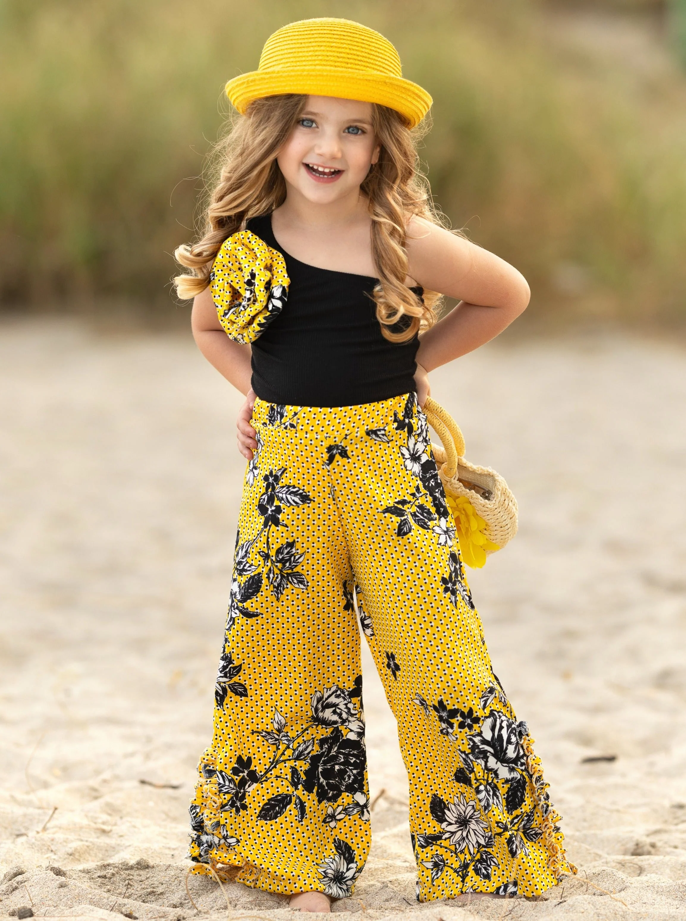 A Fabulous Day One-Shoulder Palazzo Pants Set - Image 3