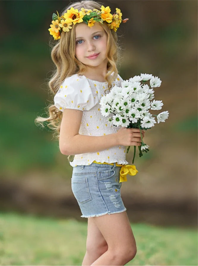 Oopsie Daisy Denim Short Set - Image 2