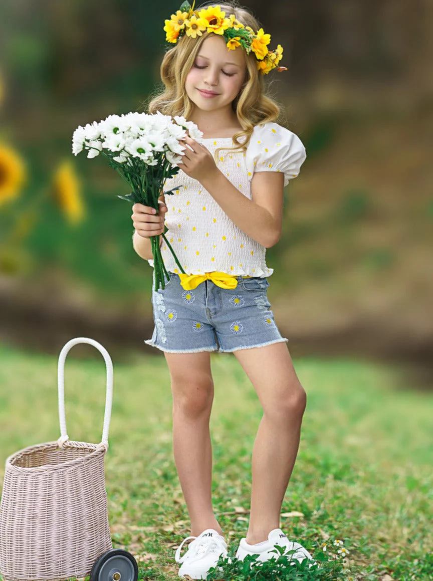 Oopsie Daisy Denim Short Set - Image 6