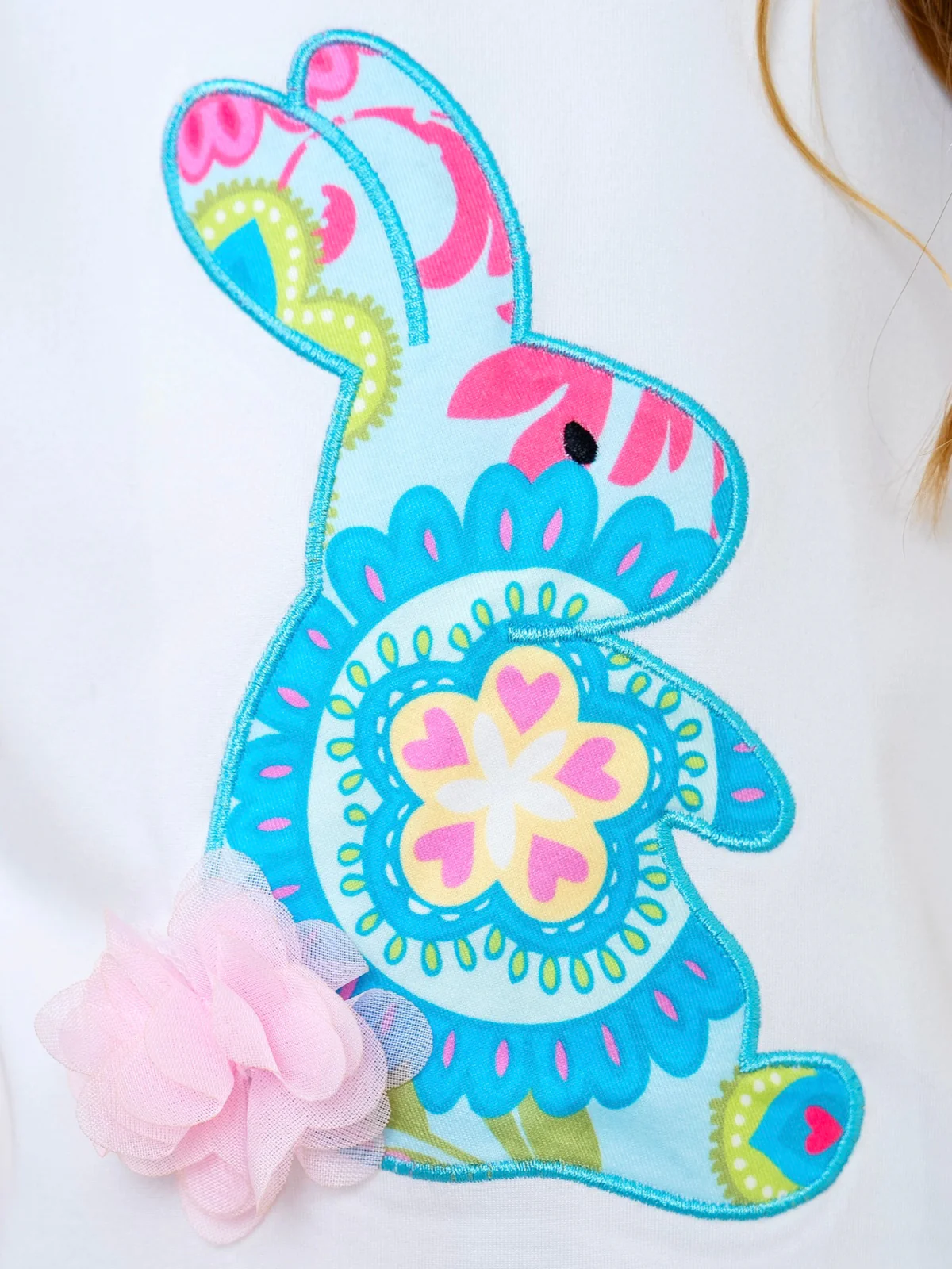 Paisley Bunny Flutter Sleeve Easter Short Set - Image 2