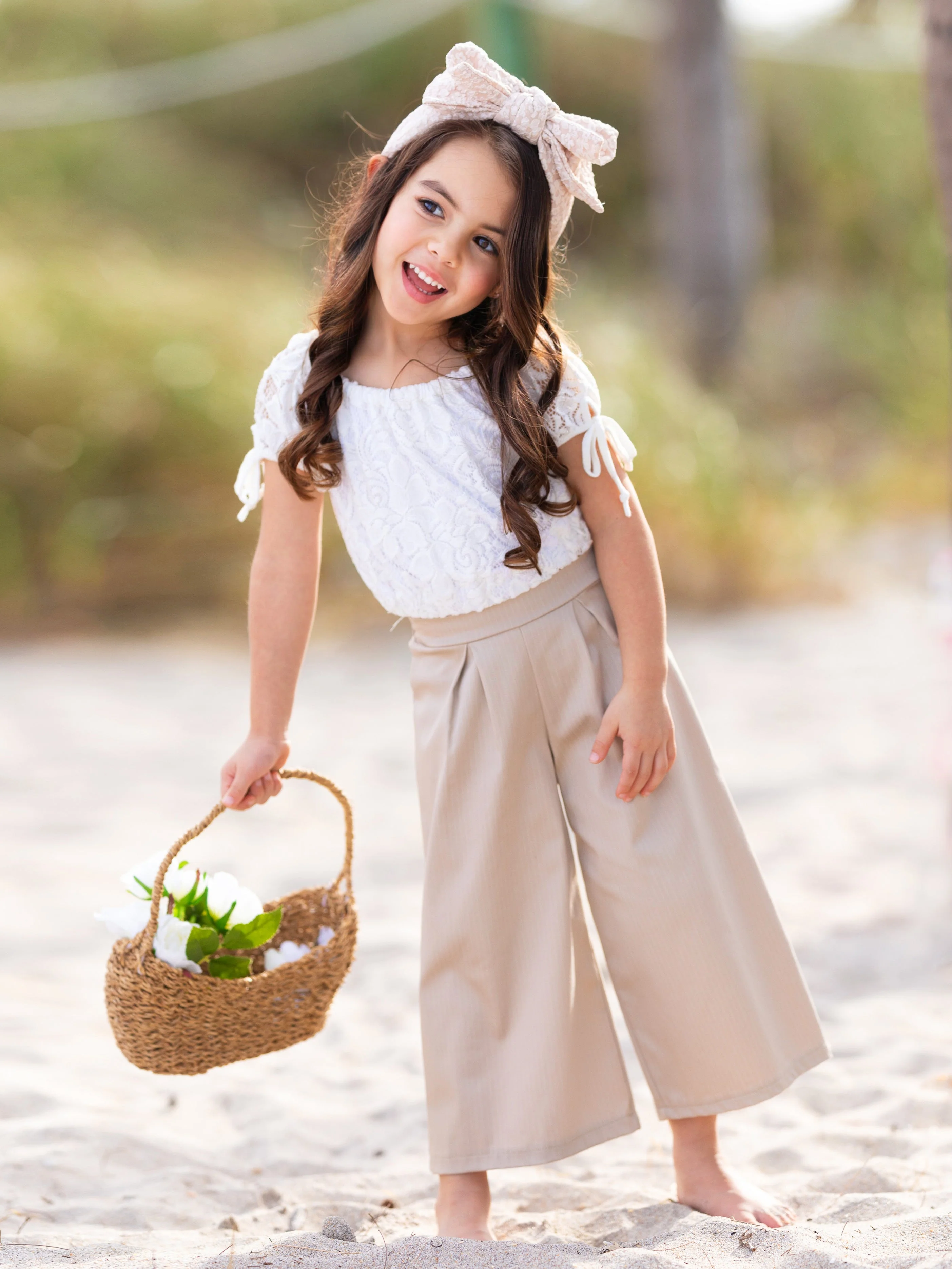 Lace In Fashion Palazzo Pants Set - Image 4