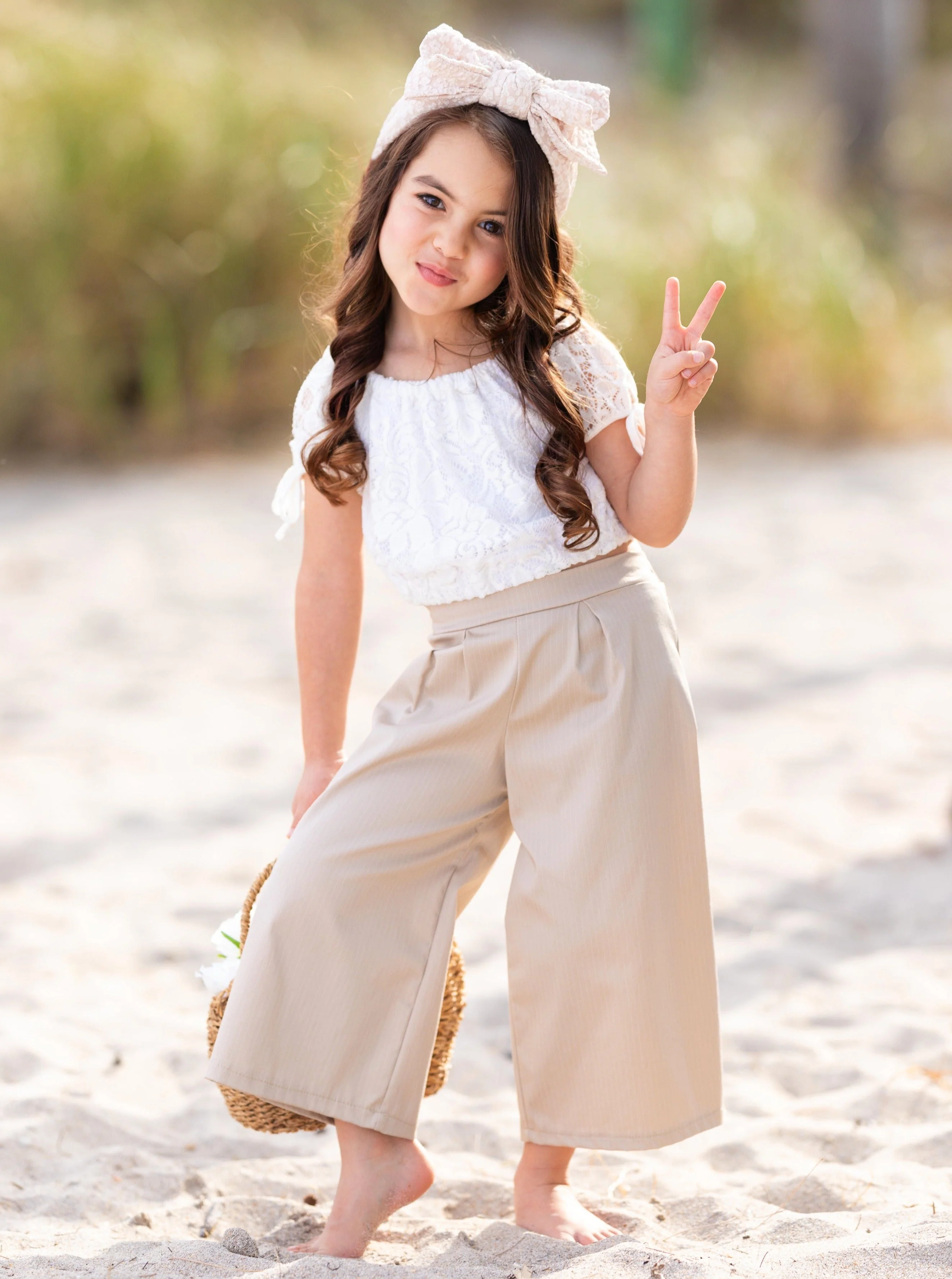 Lace In Fashion Palazzo Pants Set - Image 5