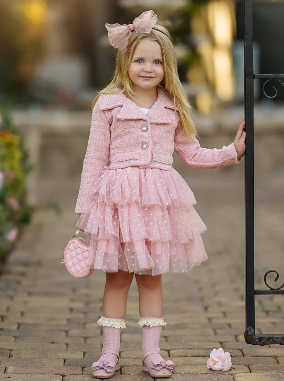 Fairy Flutter Pink Jacket and Tutu Skirt Set - Image 2