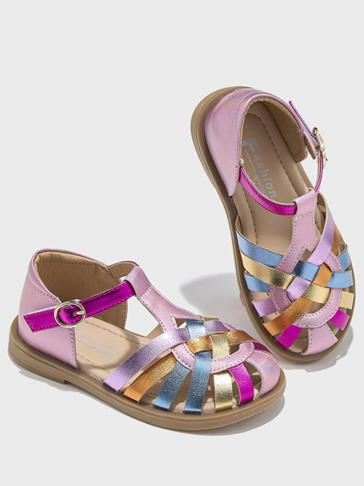 Pastel Rainbow Fisherman Sandals - Image 5
