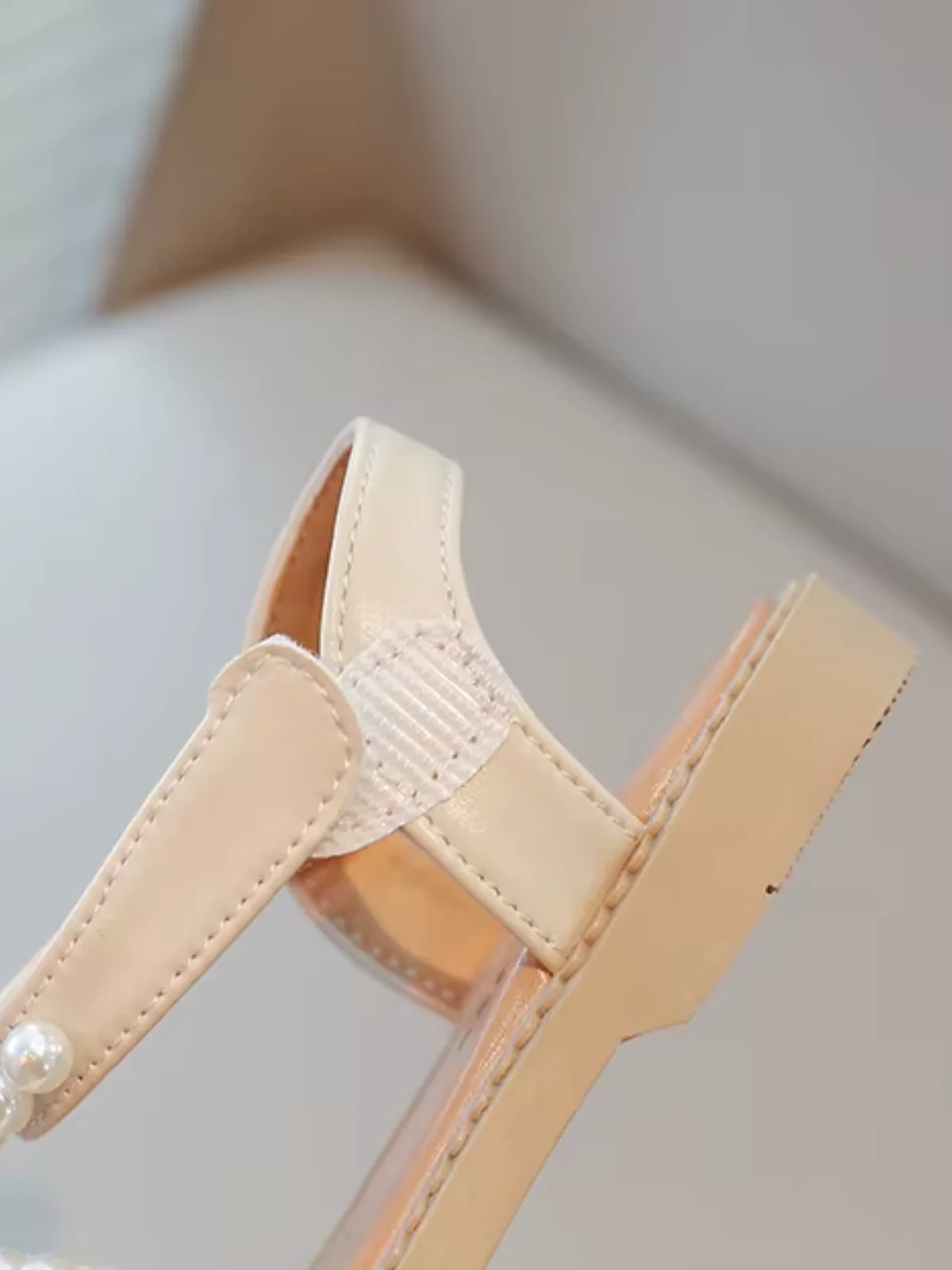 Chic Pearl Lace Strap Boho Summer Sandals - Image 9