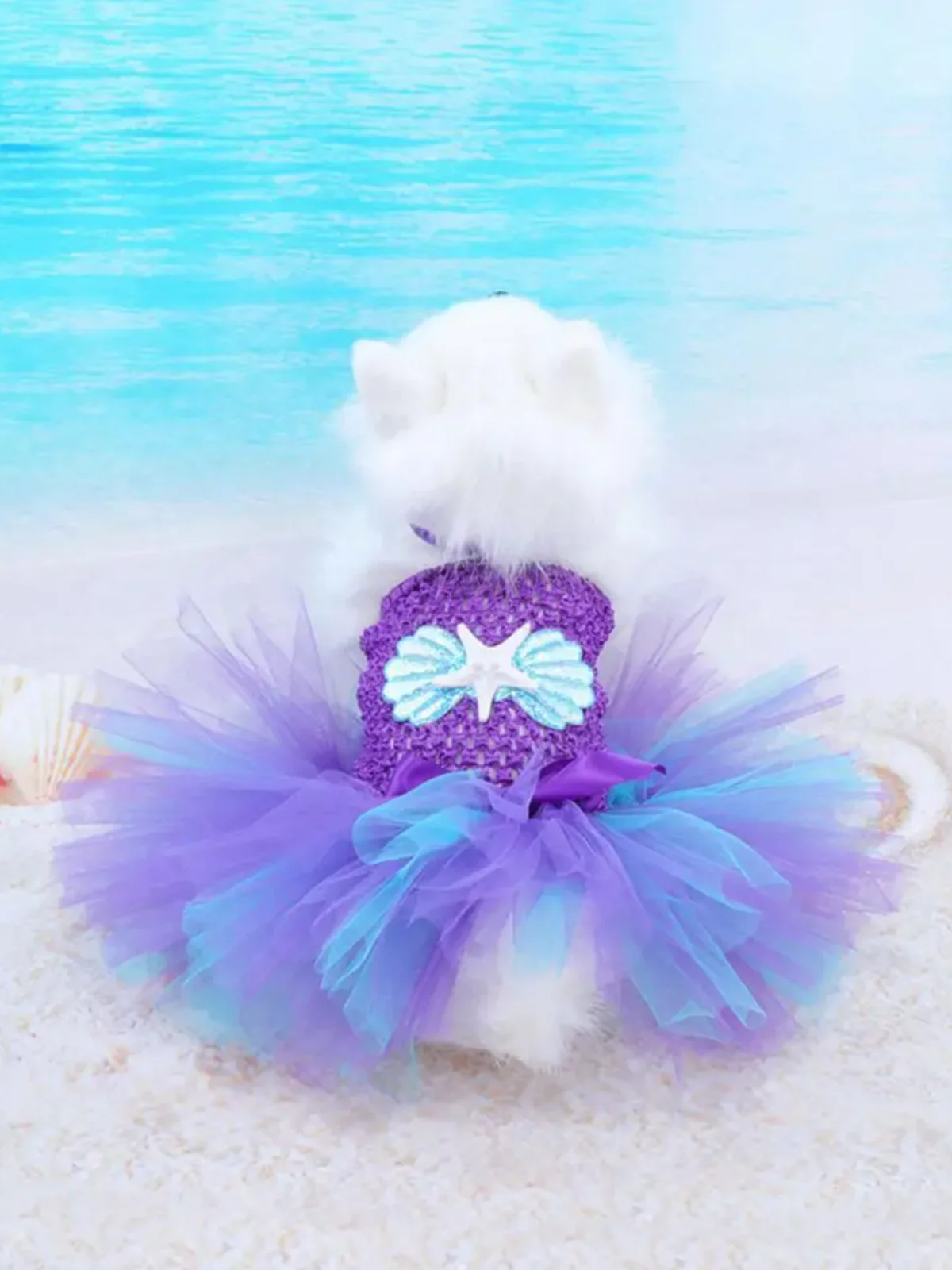 Dog Mermaid CuteTutu Dress Halloween Costume - Image 3