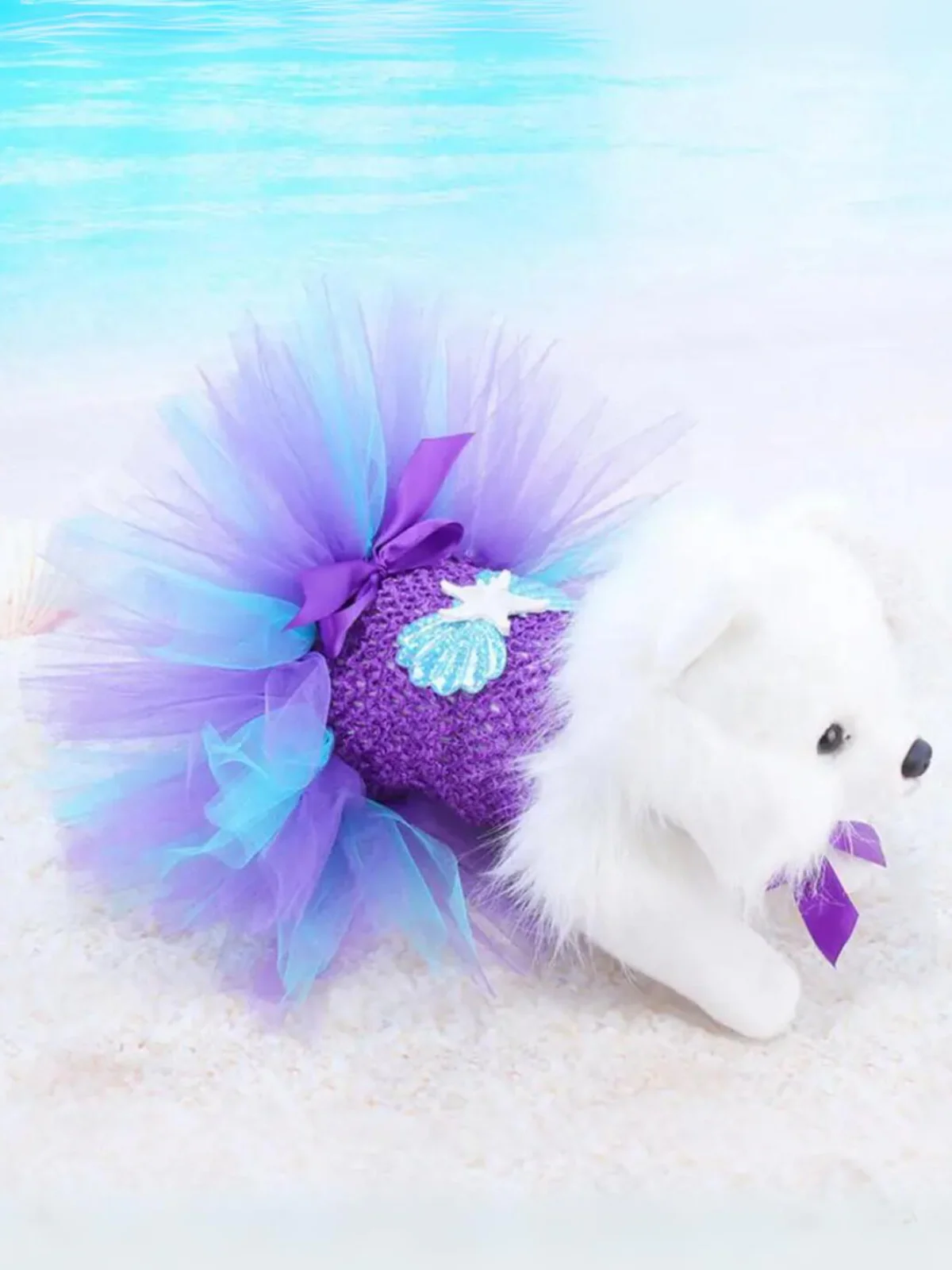 Dog Mermaid CuteTutu Dress Halloween Costume - Image 4