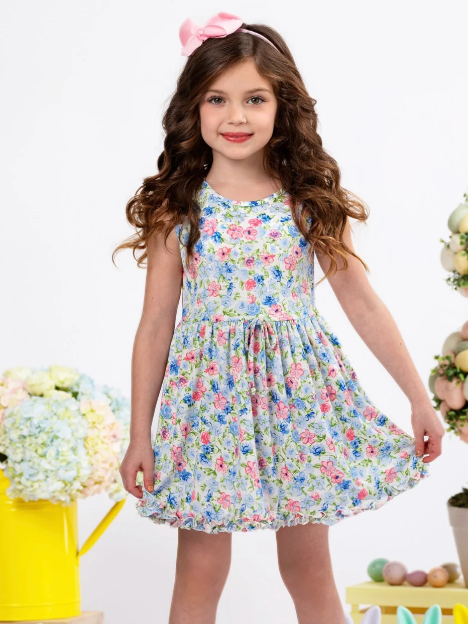 Petal Grace Sleeveless Floral Easter Dress - Image 3
