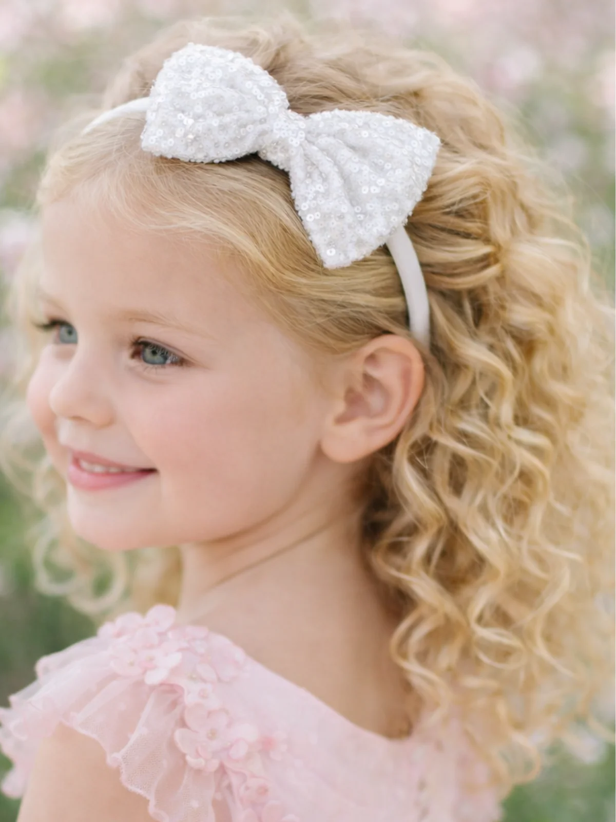 Petal Pop Sequin Bow Headband Set – Pack of 3 - Image 2