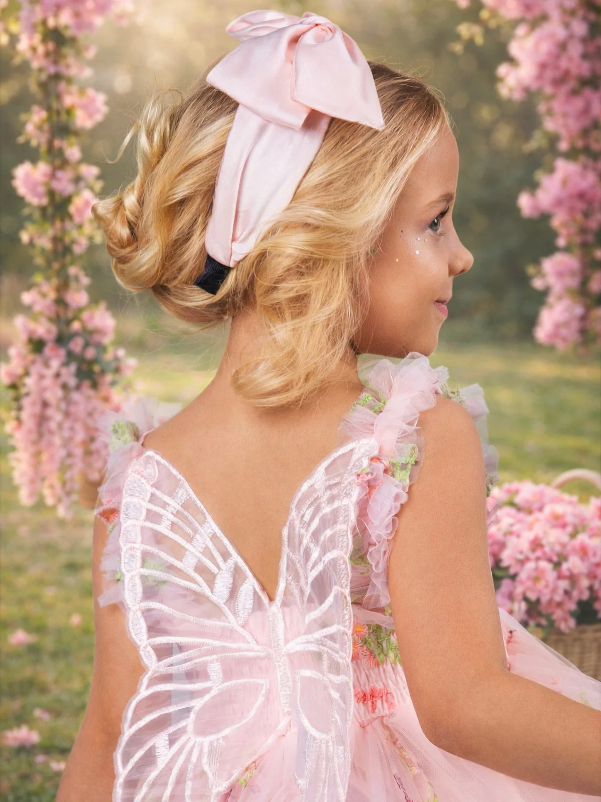 Butterfly Garden Embroidered Tulle Party Dress - Image 5