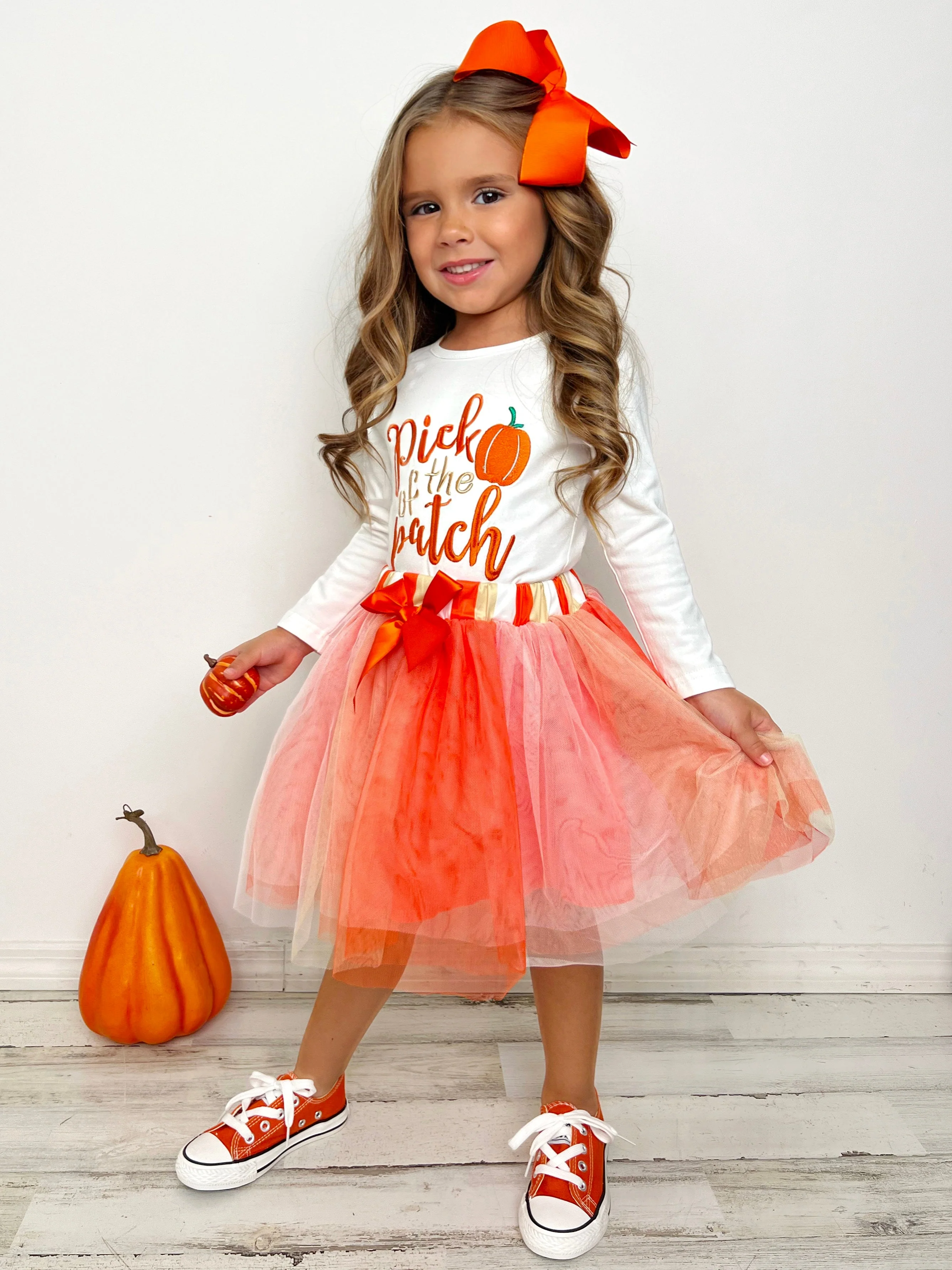 Pick of the Patch Long Sleeve and Tutu Skirt Set