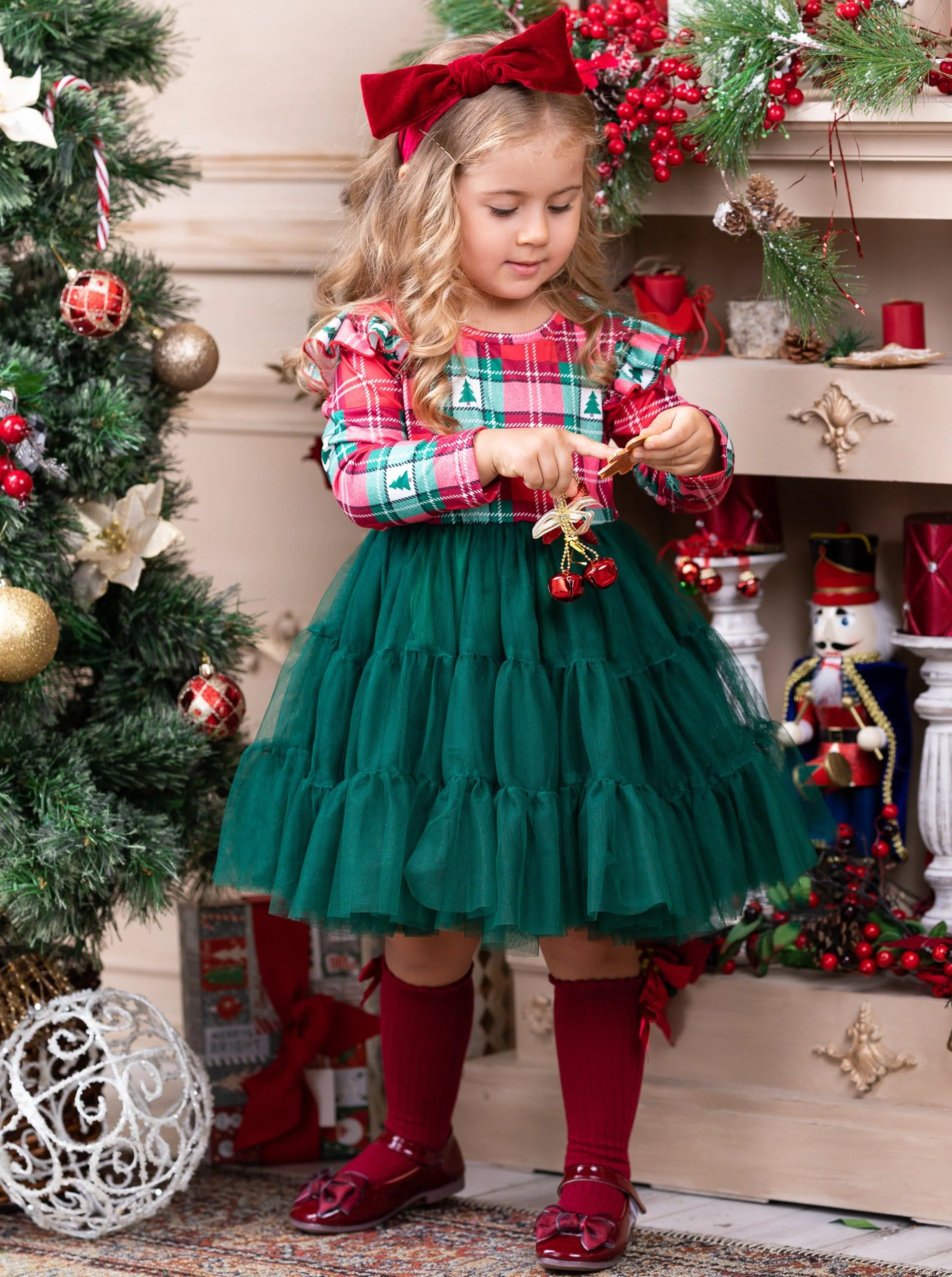 Pine Trees and Plaid Tutu Dress - Image 6