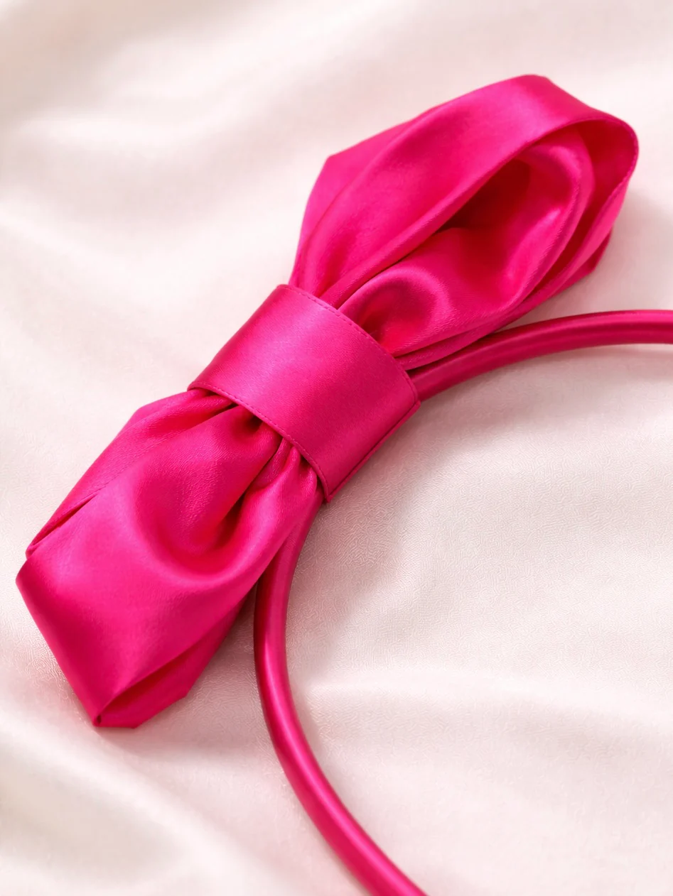 Pink Charm Bow Headband - Image 3