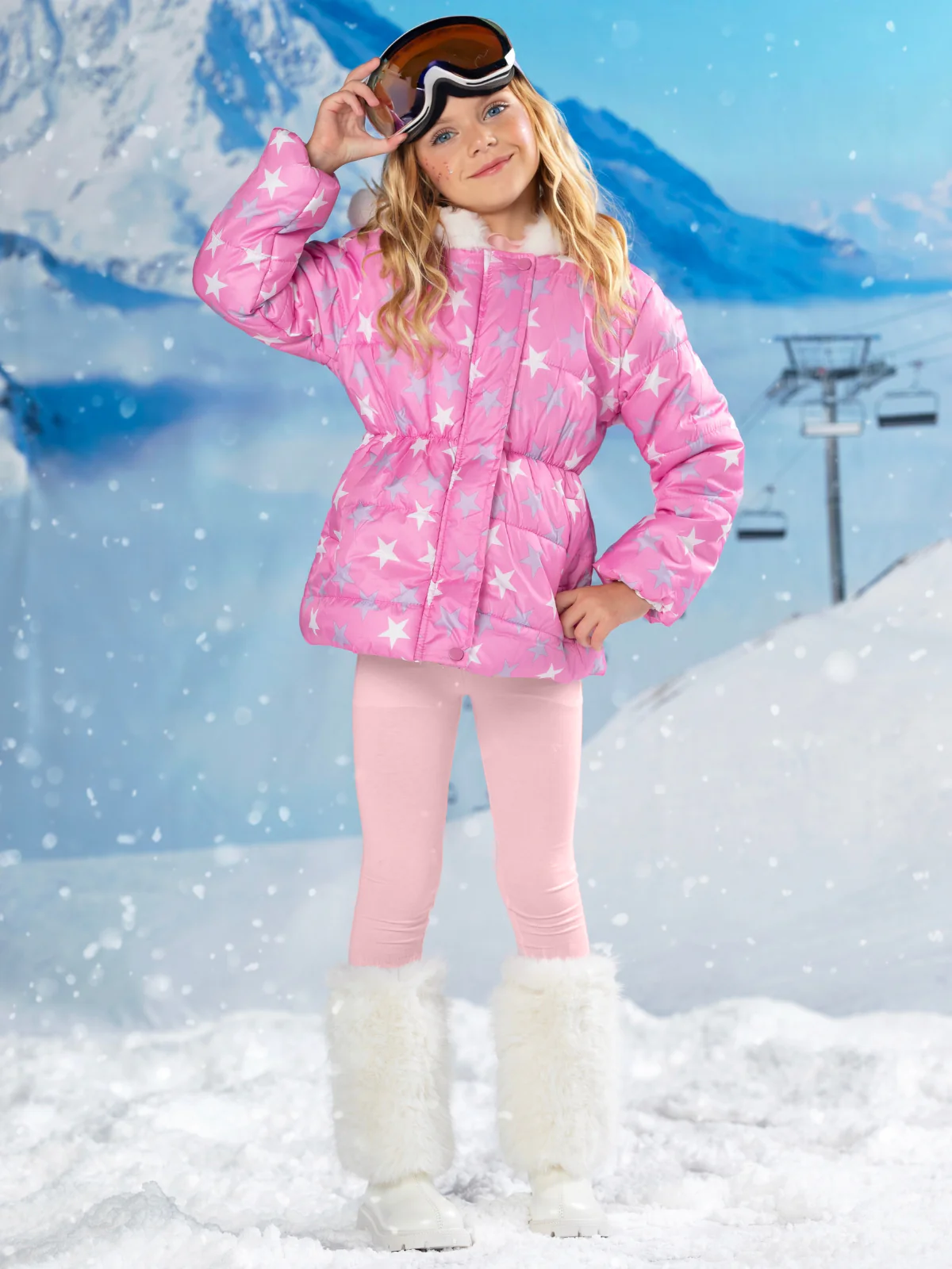Pink Cozy Fleece-Lined Leggings - Image 2