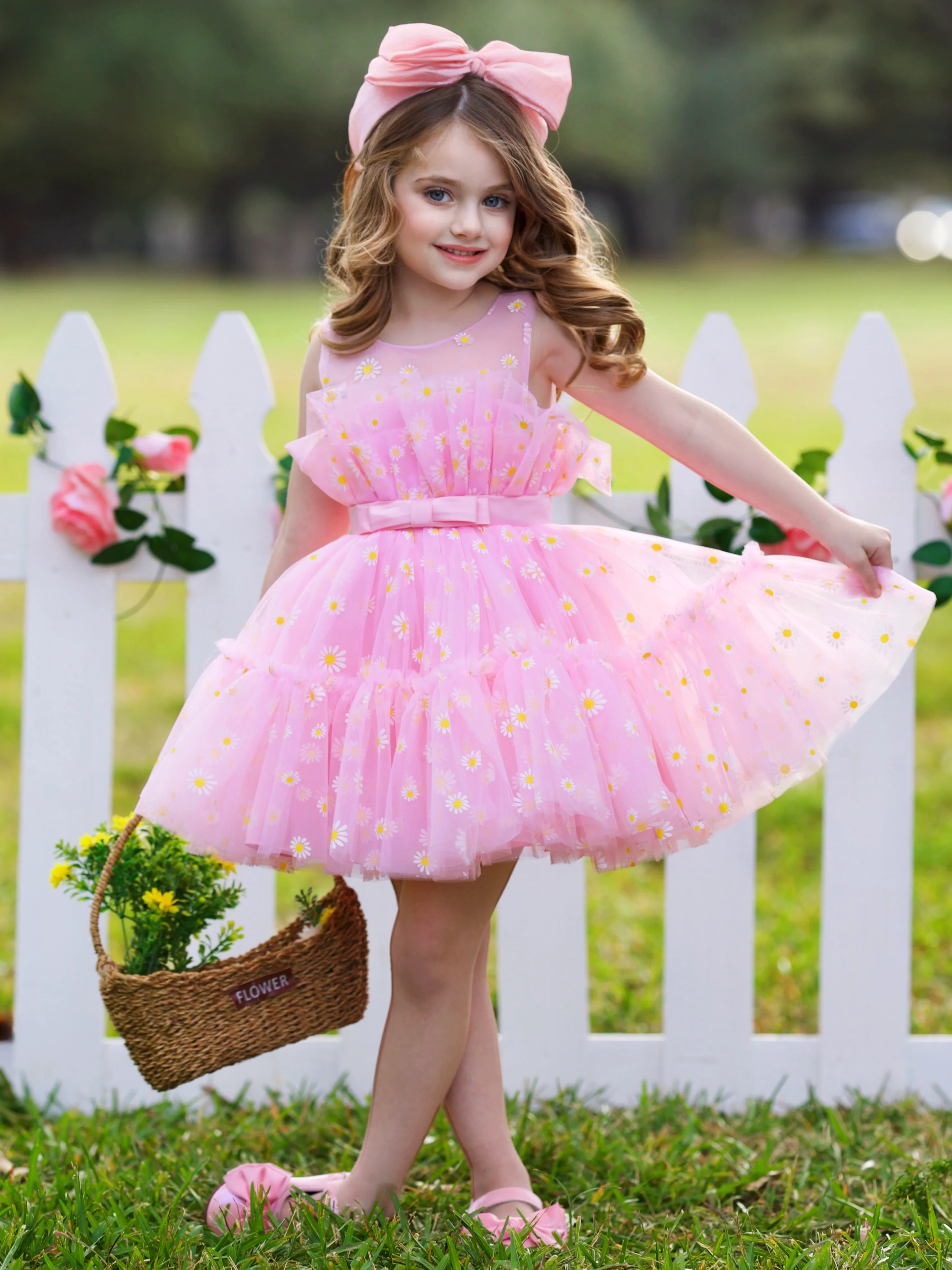 Delightful Daisy Embroidered Floral Tutu Dress - Image 2