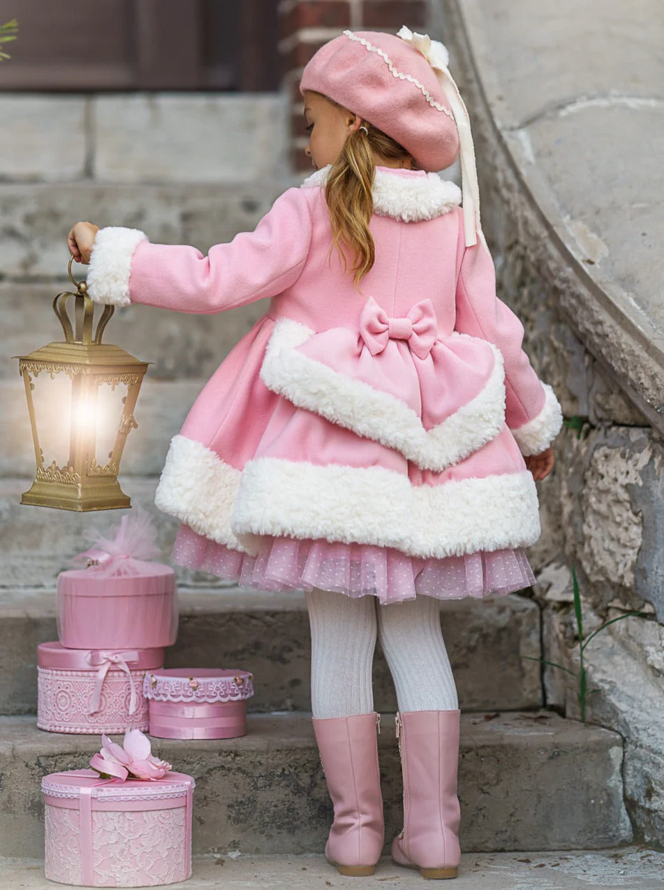 Touch of Pink Faux Fur Duchess Coat - Image 5