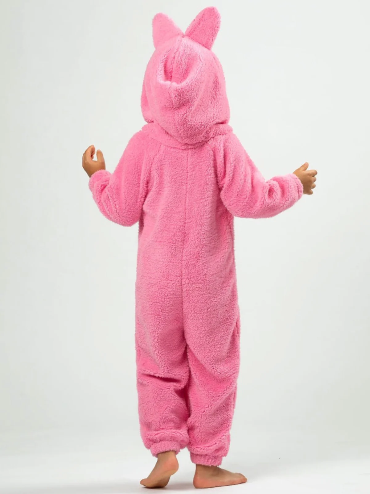 Pink Fluffy Lil Bubu Hooded Onesie Costume - Image 5