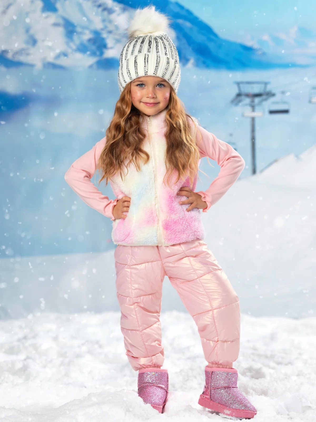 Pink Frost & Shine Glitter Boots - Image 5