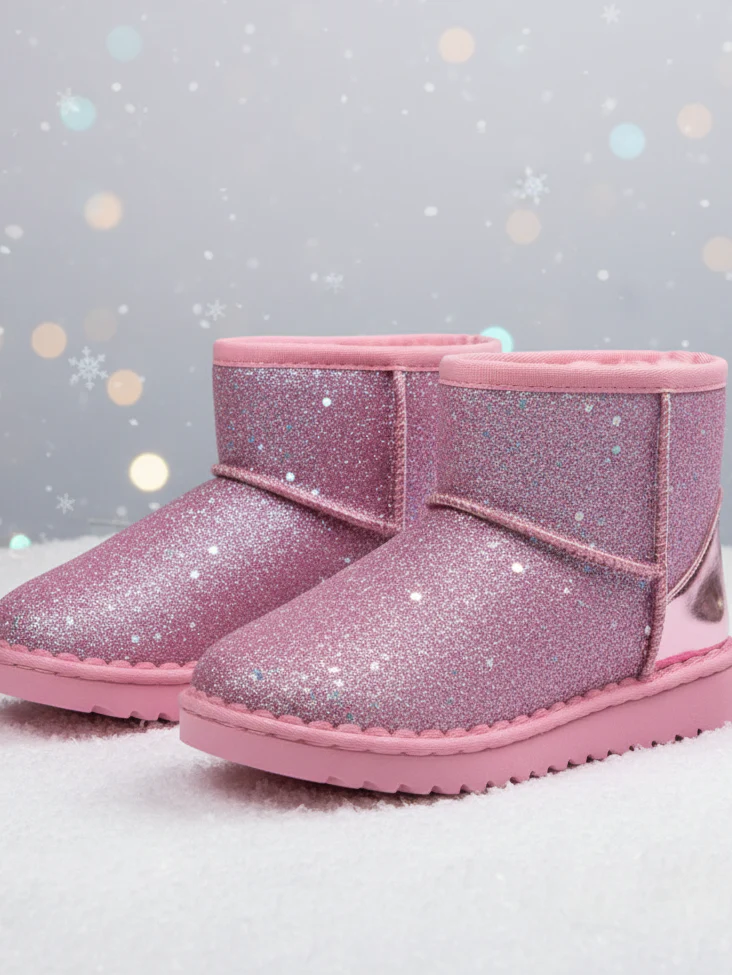 Pink Frost & Shine Glitter Boots - Image 6