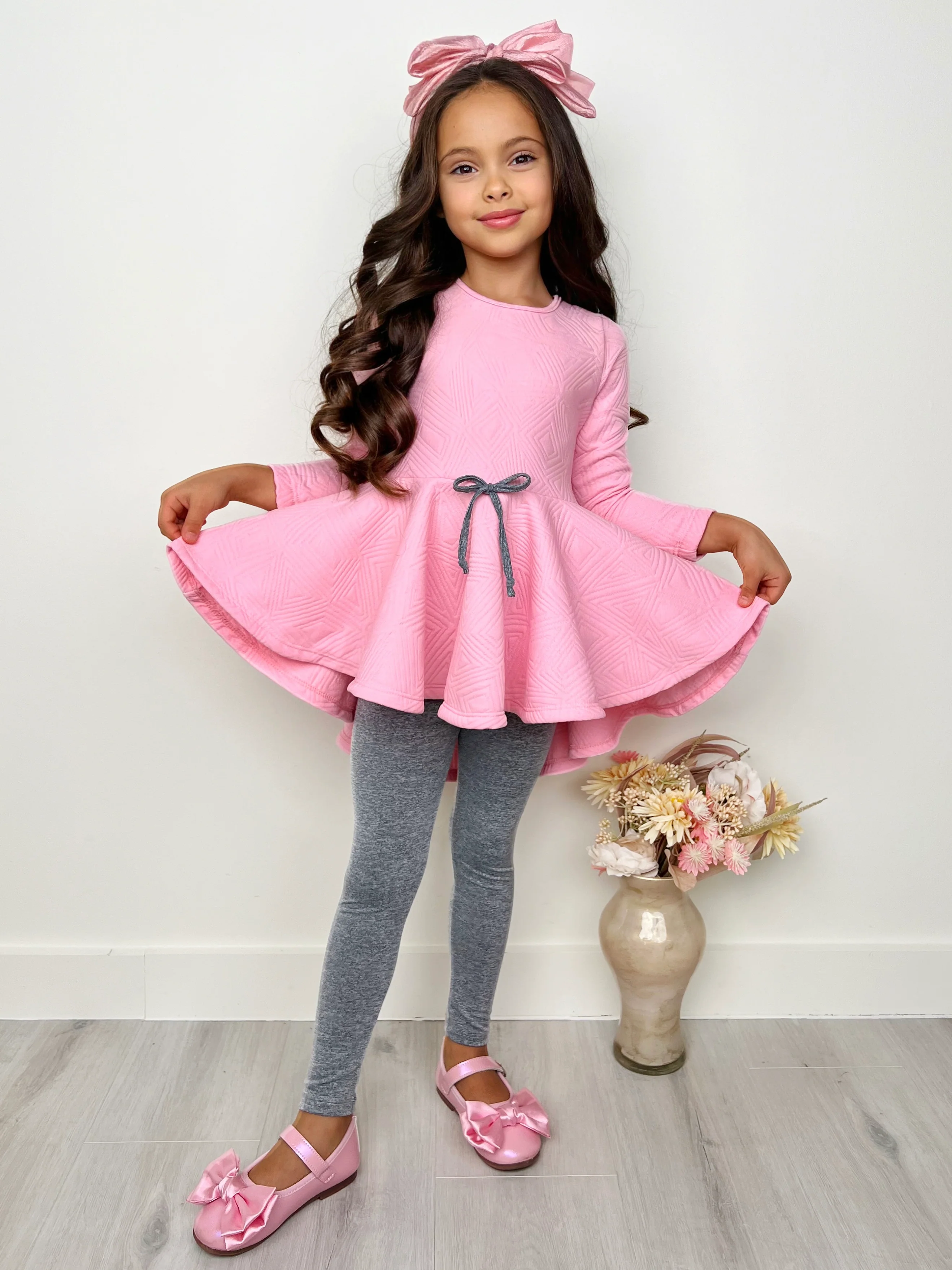 Pink Geo Hi-Lo Tunic and Legging Set - Image 6