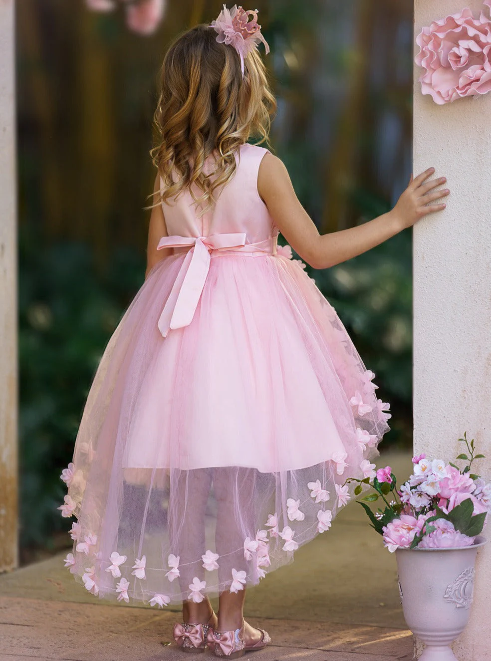 Fabulously Pink and Pretty Butterfly Special Occasion Dress - Image 7
